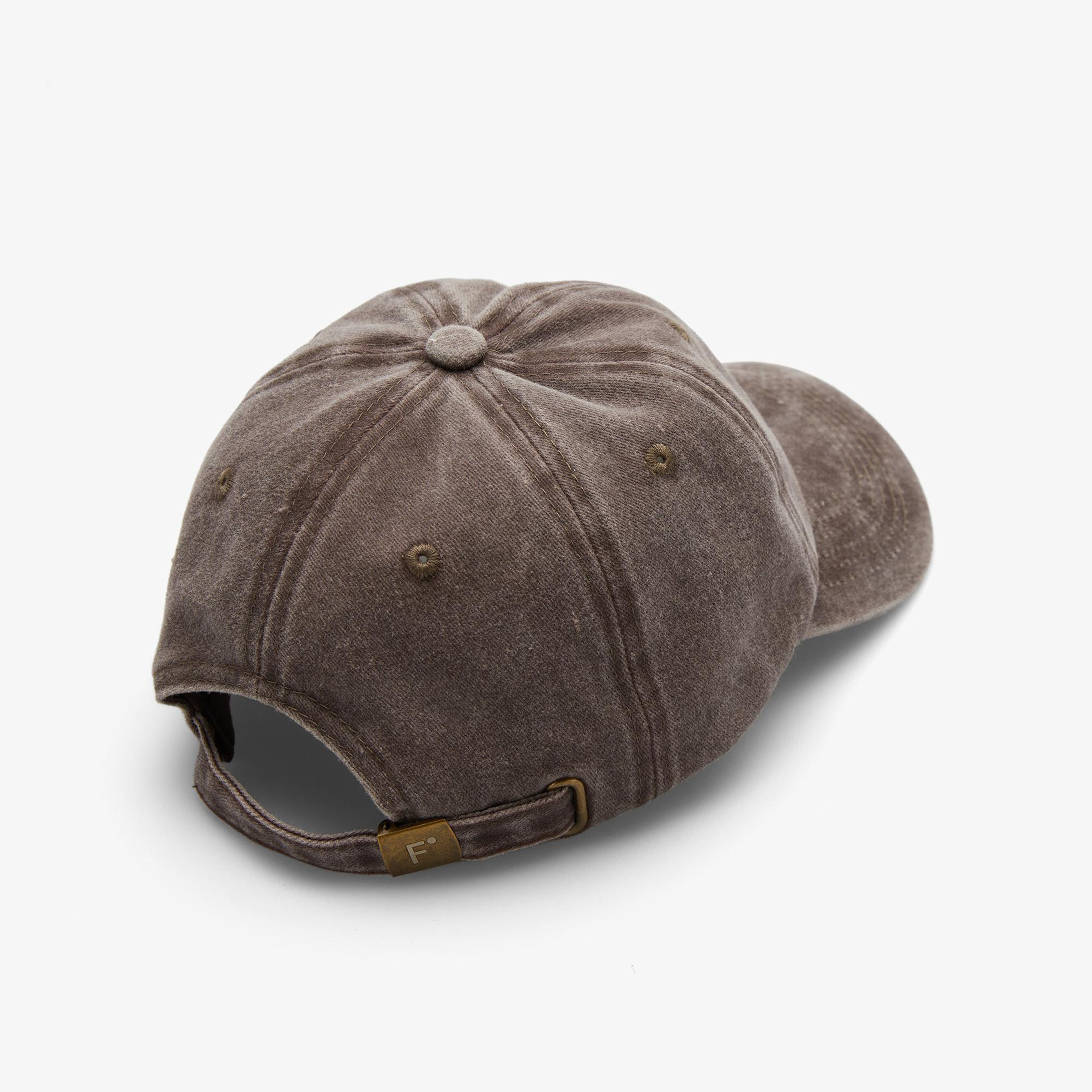 FashFed Yıkamalı Unisex Kahverengi Şapka