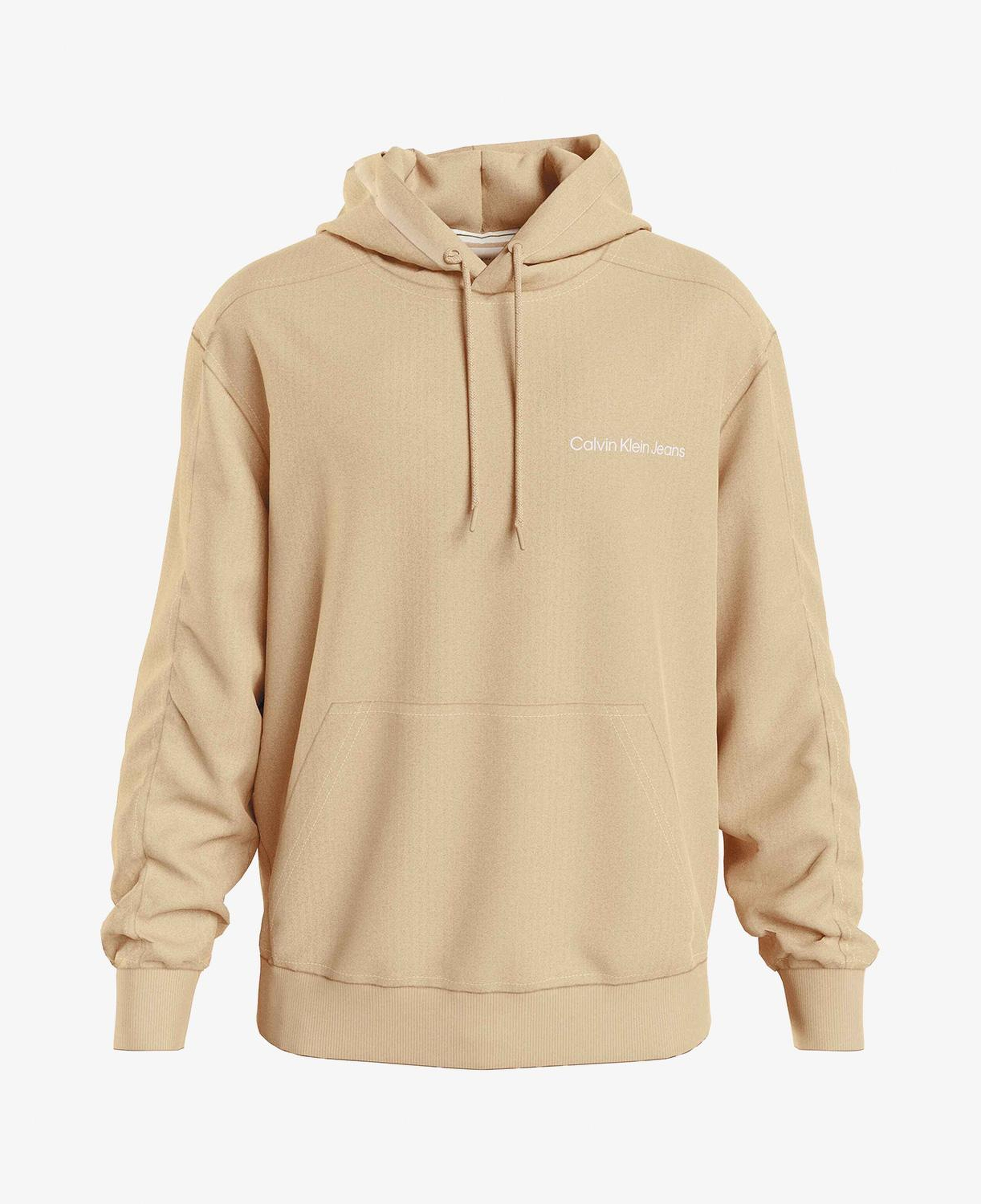 Calvin Klein Jeans Institutional Erkek Bej Sweatshirt