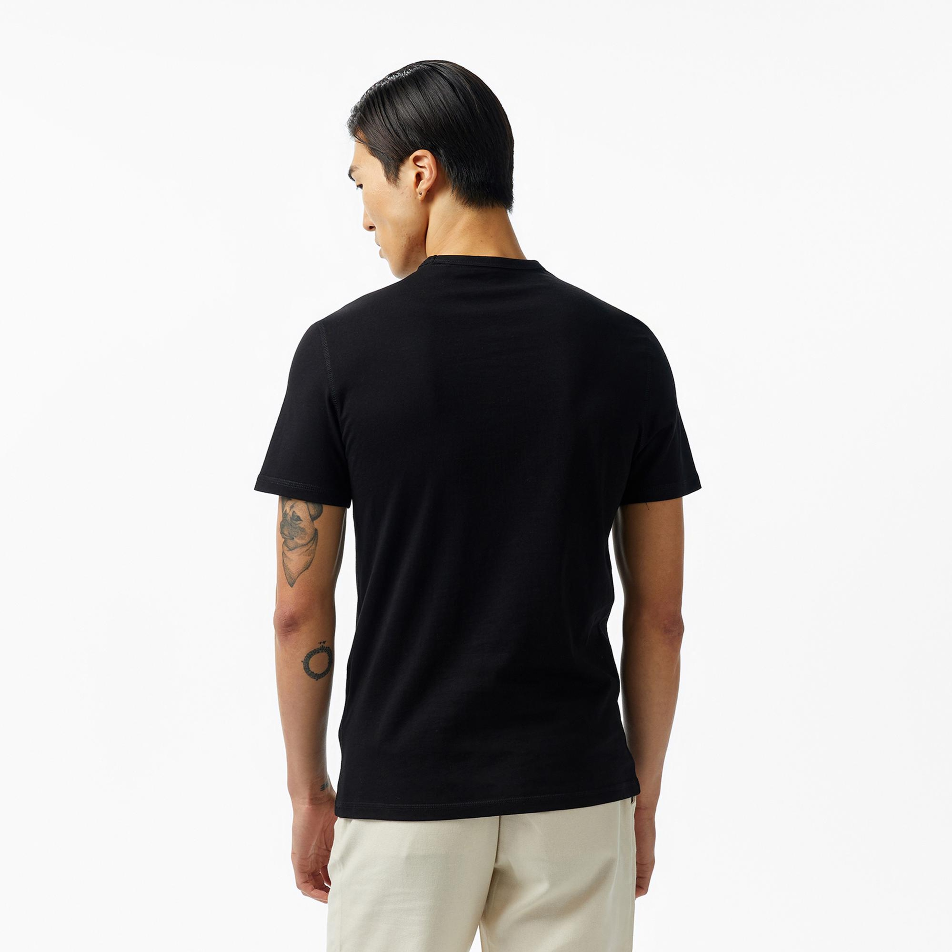 Guess Logo Mid Organic Stream 180 Erkek Siyah T-Shirt