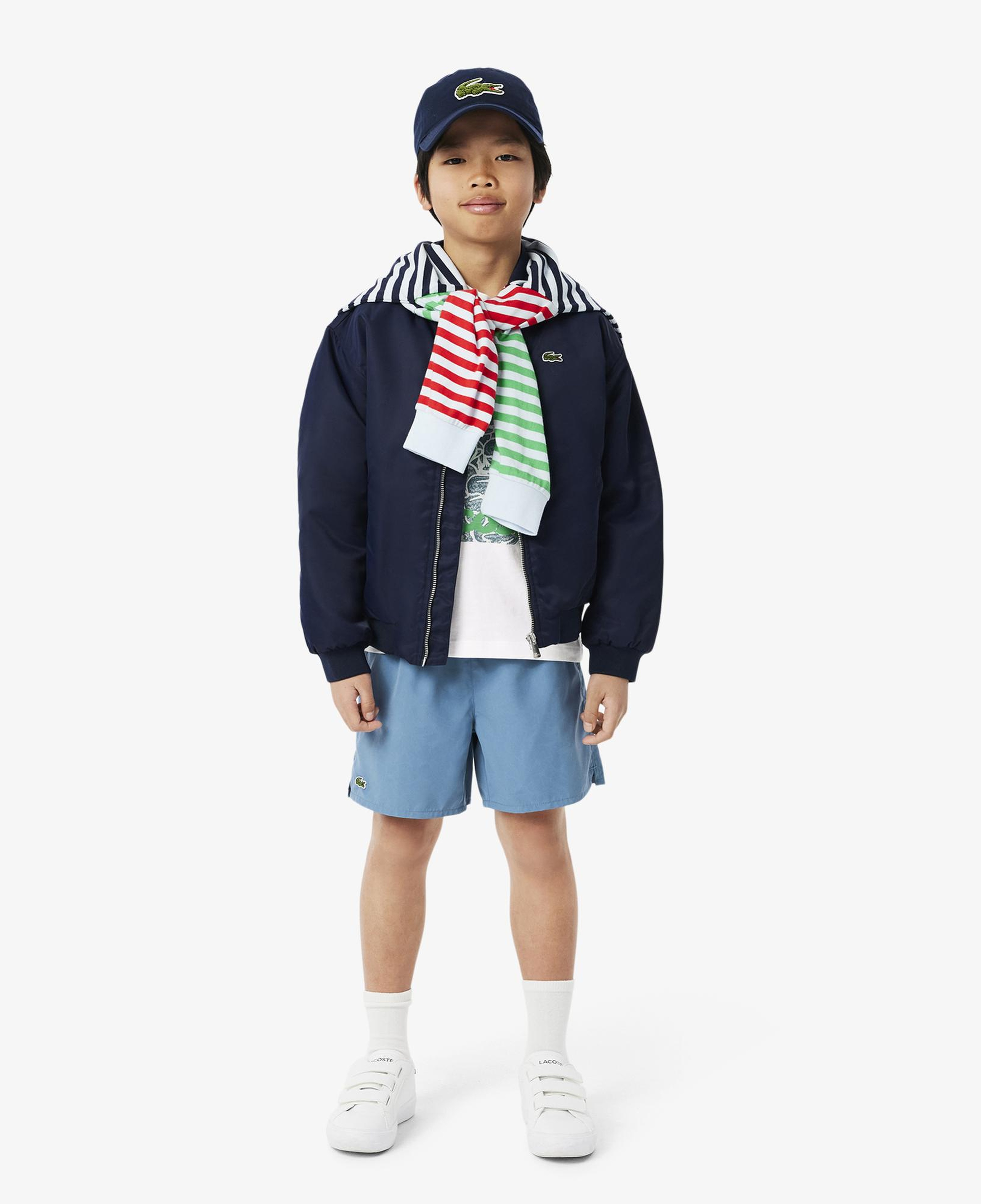 Lacoste Çocuk Bisiklet Yaka Baskılı Beyaz T-Shirt