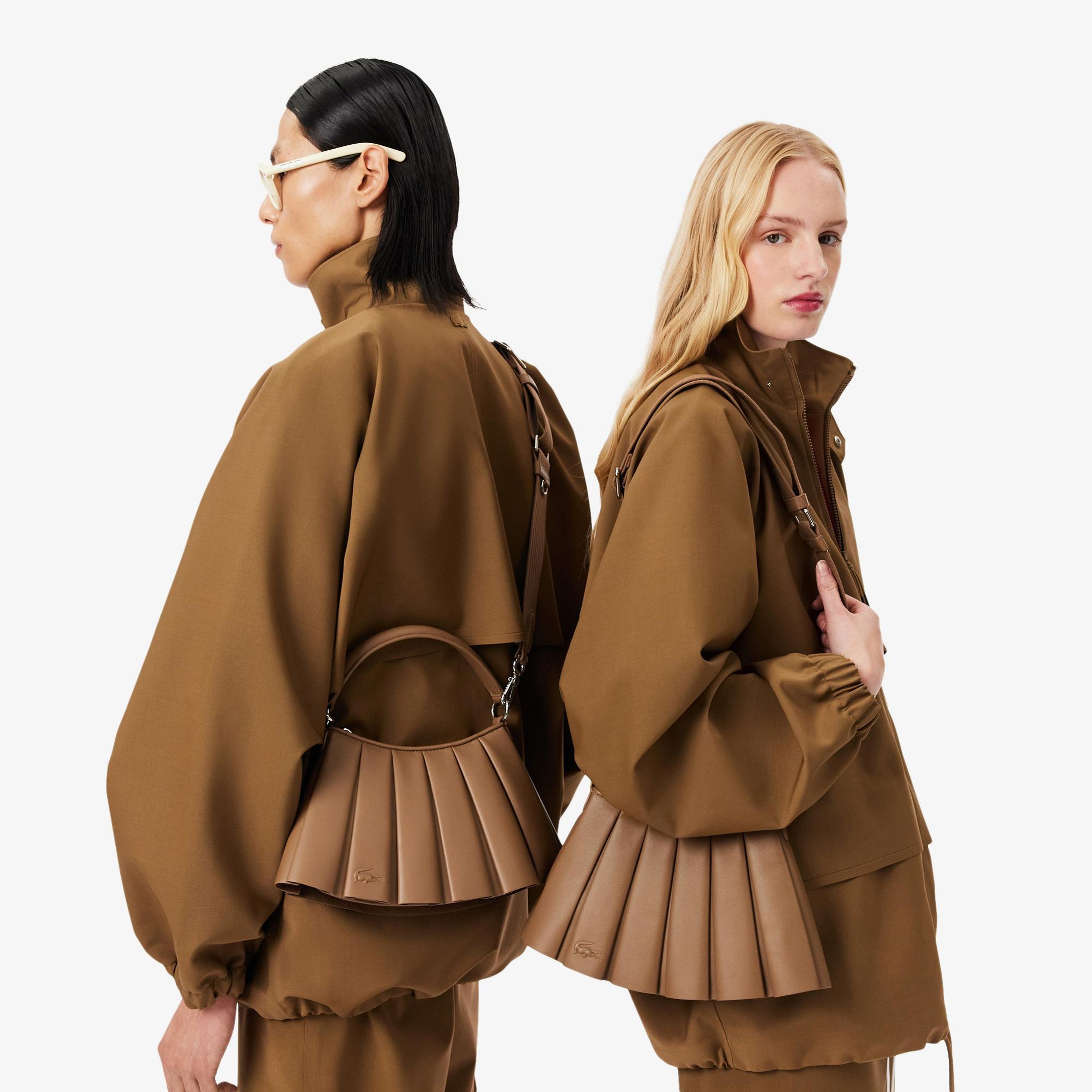 Lacoste Small Lenglen Kadın Deri Kahverengi Omuz Çantası