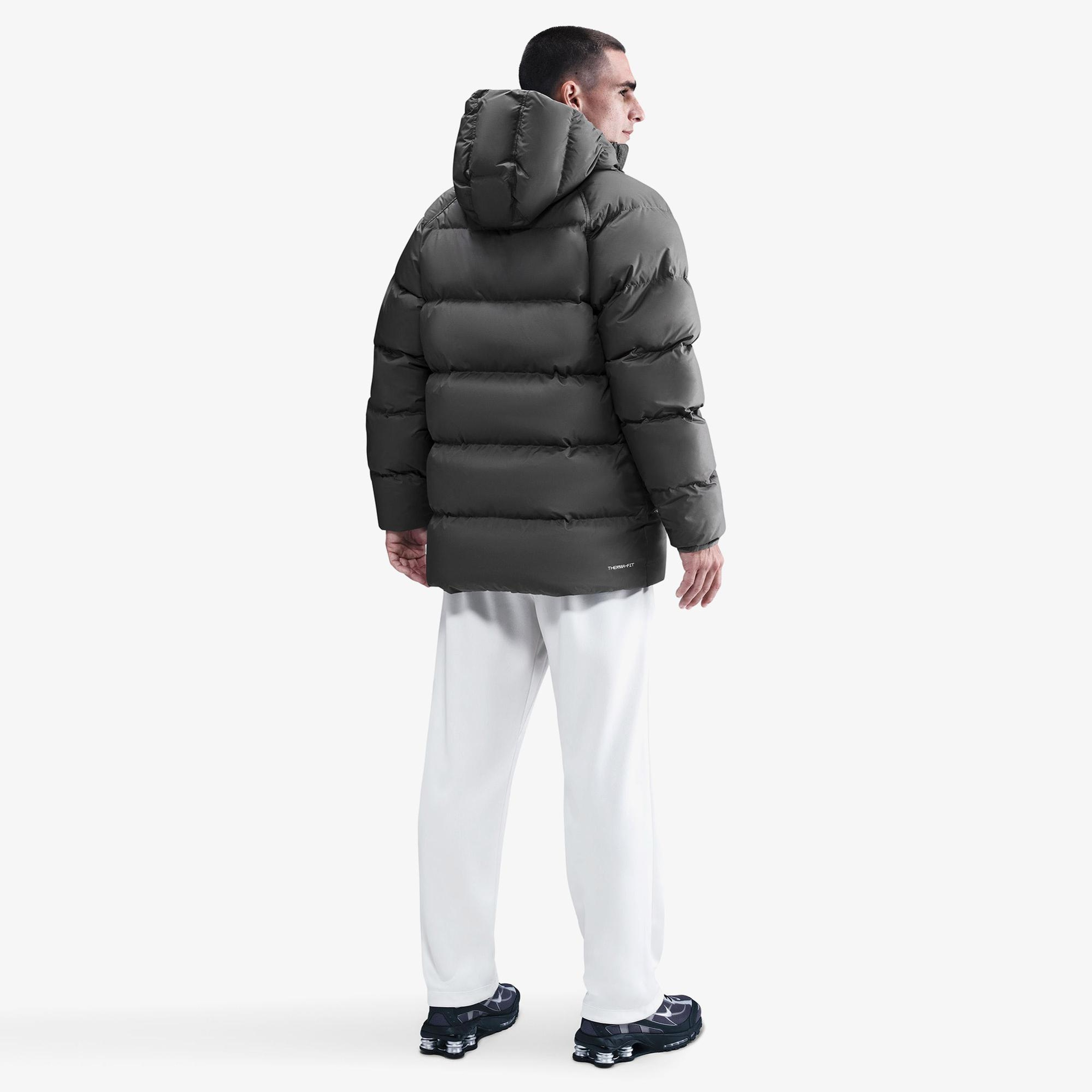 Nike Sportswear Therma-Fit Club Parka 650 Erkek Gri Mont