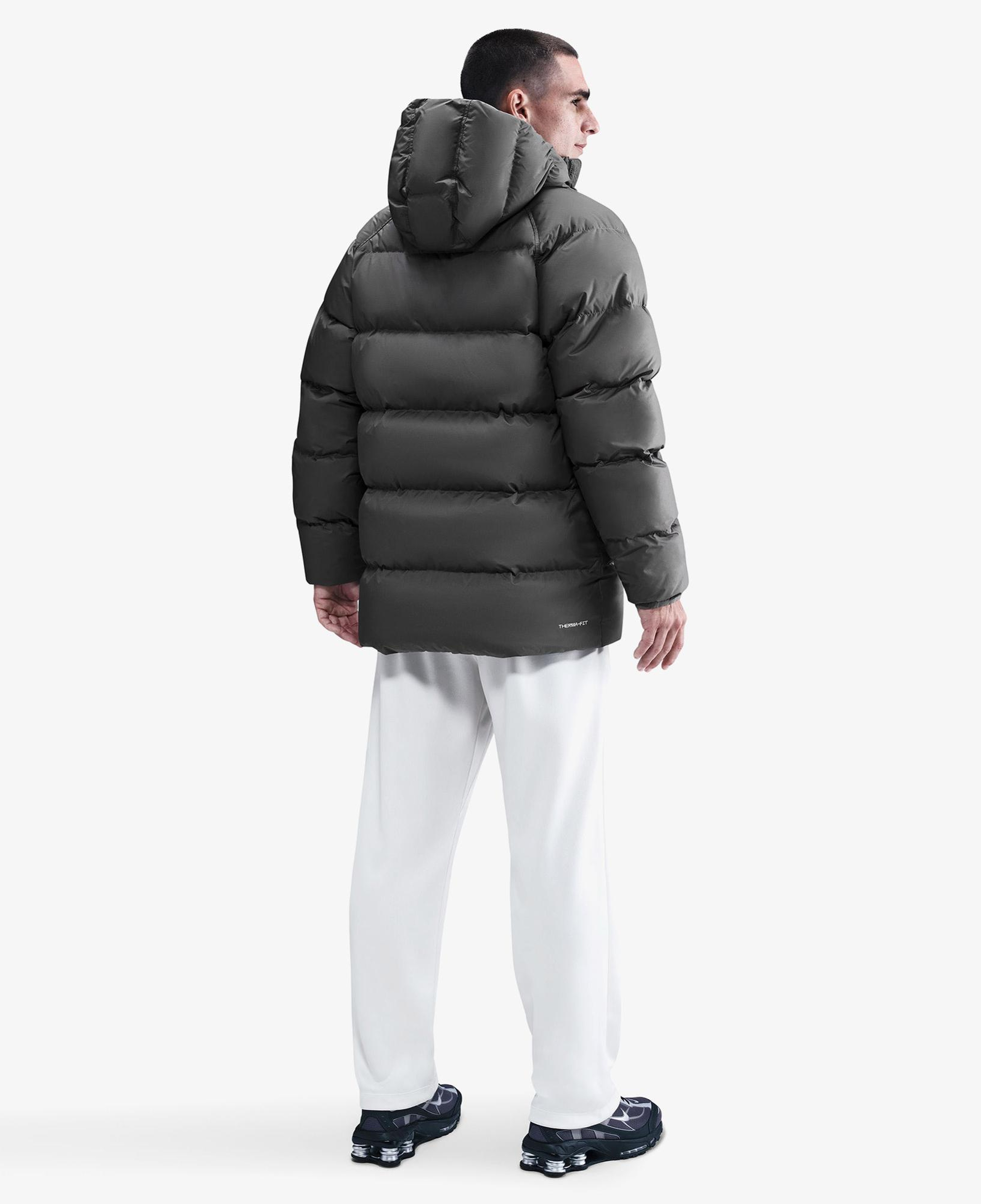 Nike Sportswear Therma-Fit Club Parka 650 Erkek Gri Mont