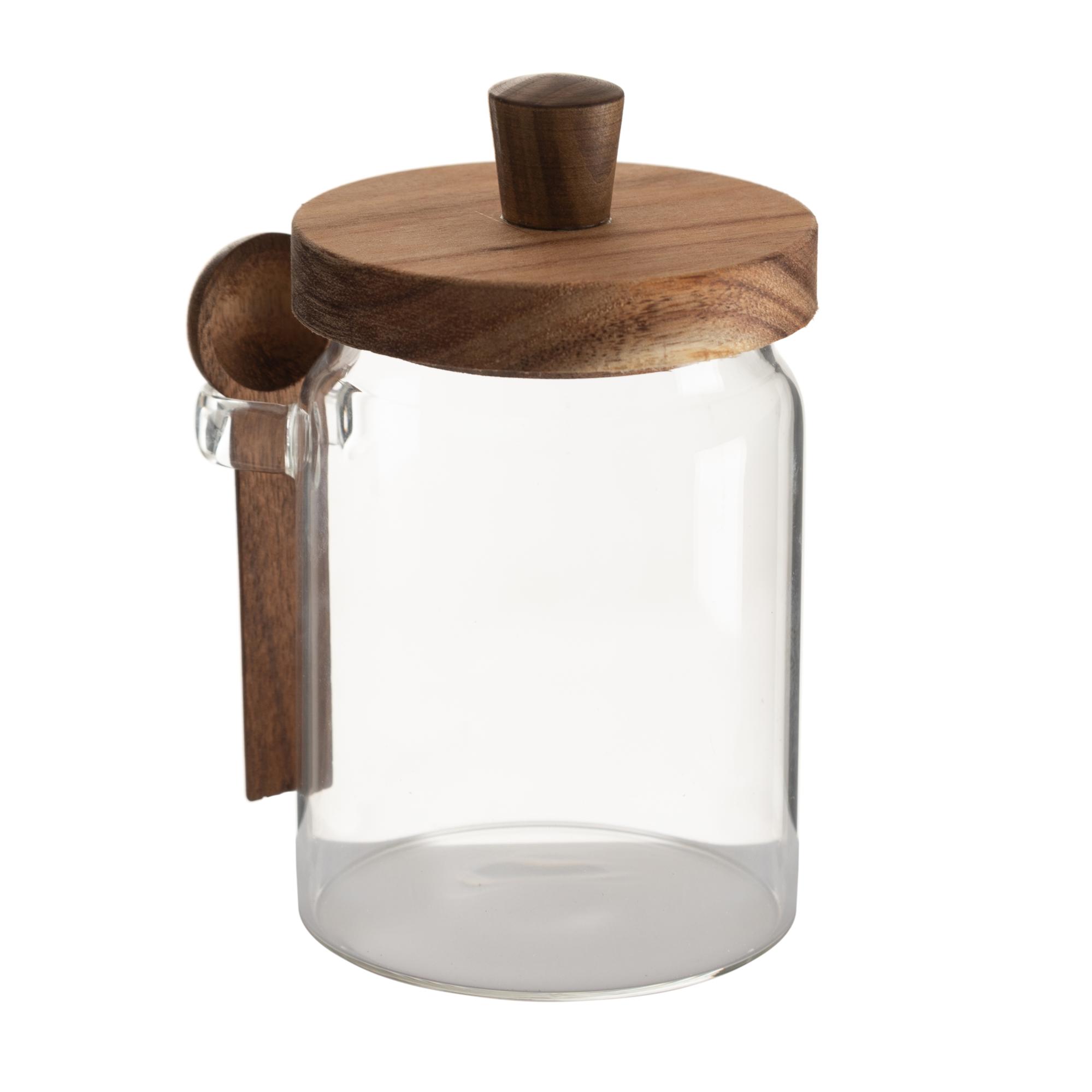 CAM KAVANOZ AKASYA KAPAK&KAŞIK 700 ML