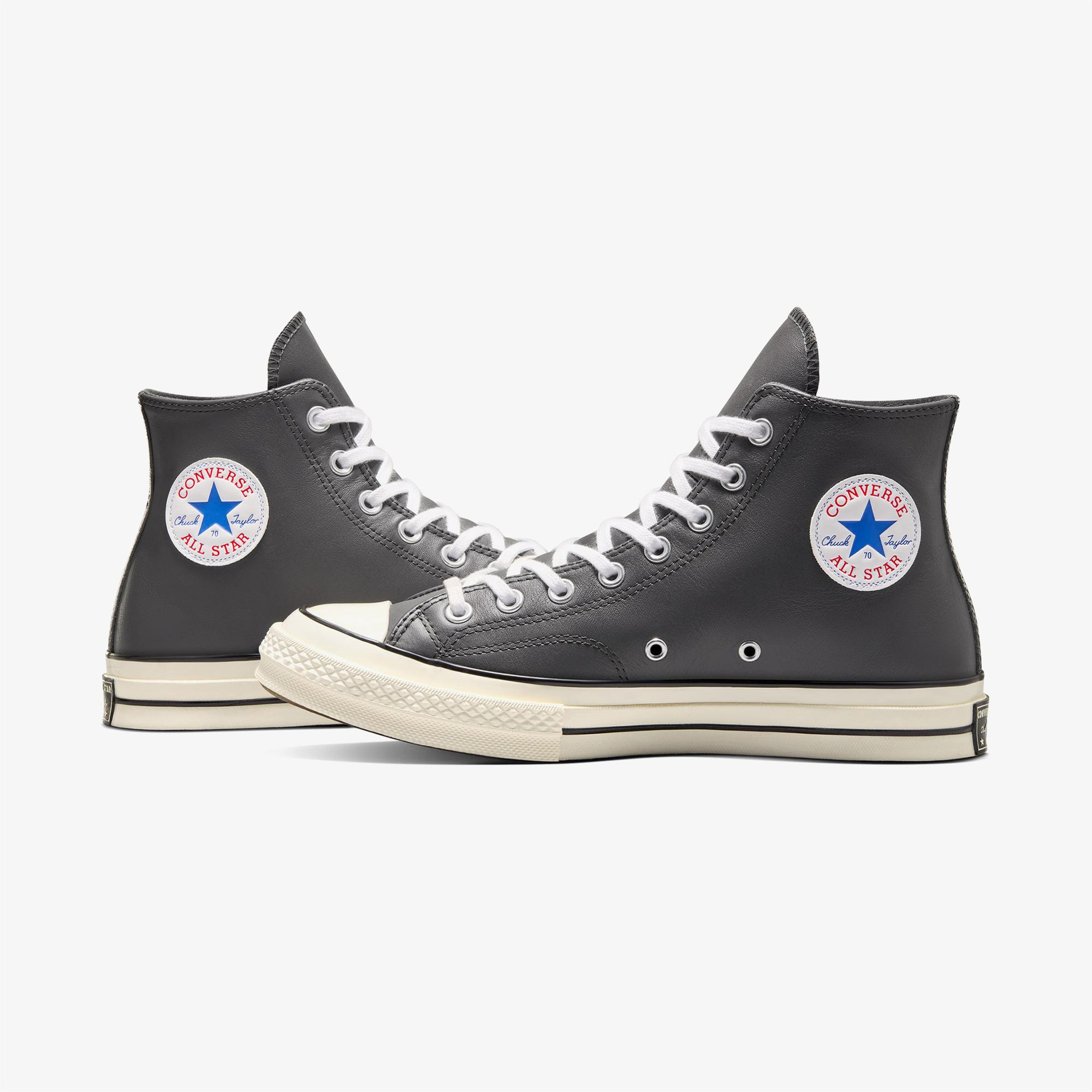 Converse Chuck 70 Unisex Gri Deri Sneaker