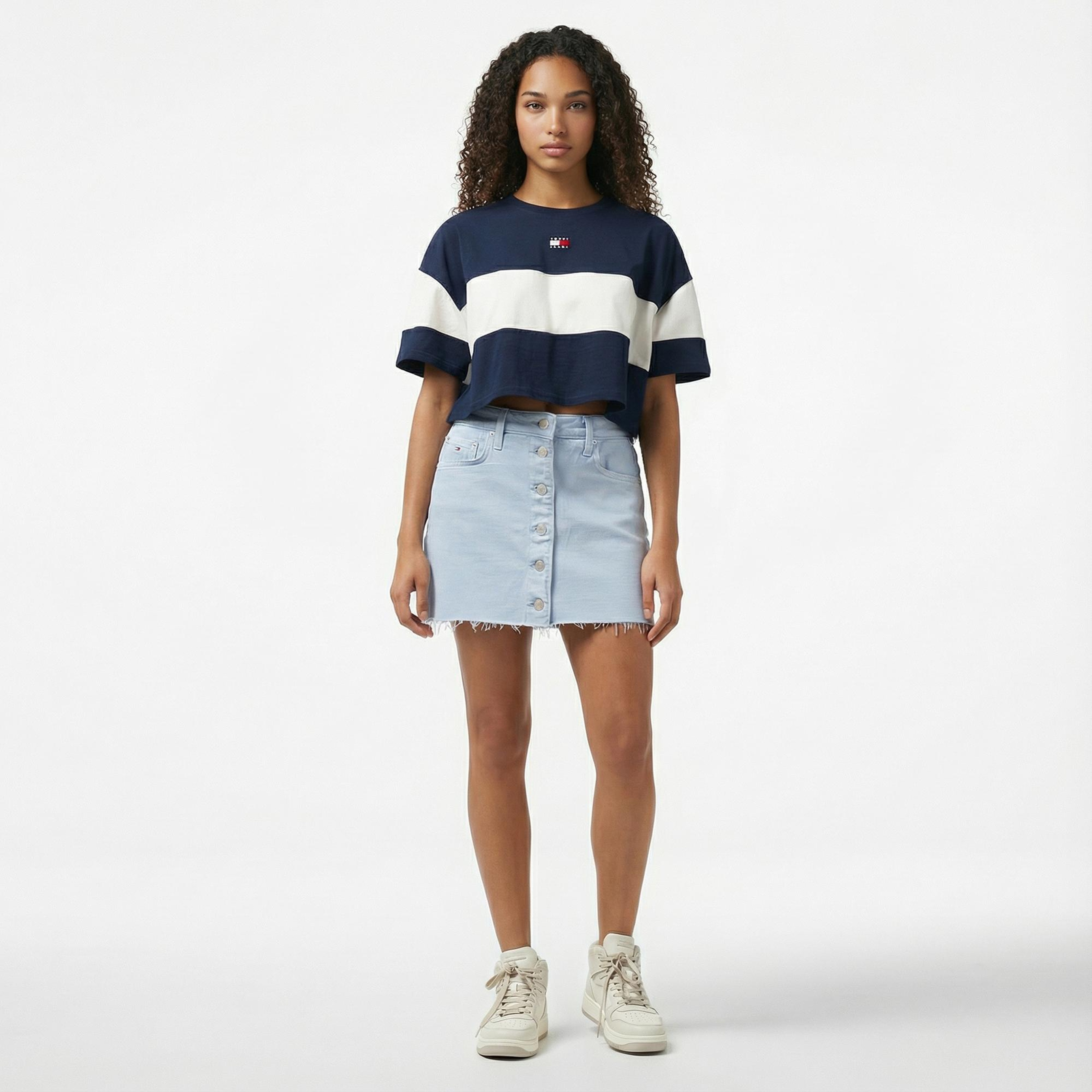 Tommy Hilfiger Badge Kadın Lacivert T-Shirt