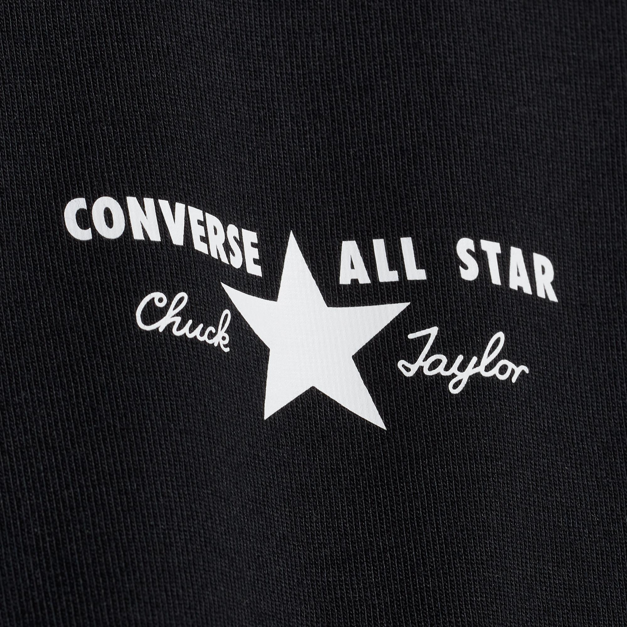 Converse Erkek Grafik Baskılı Siyah T-Shirt
