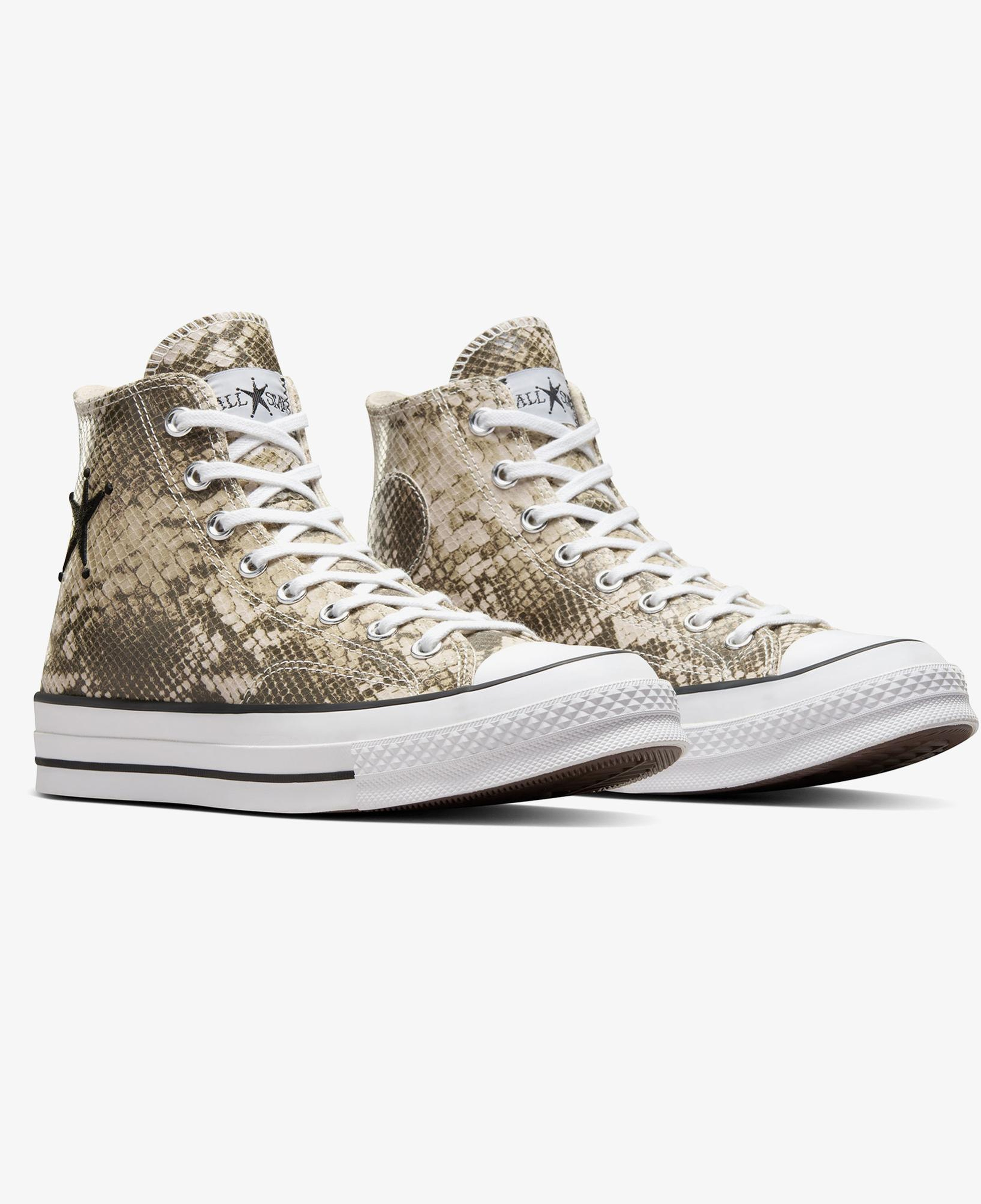 Converse x Stüssy Chuck 70 Unisex Bej Deri Sneaker