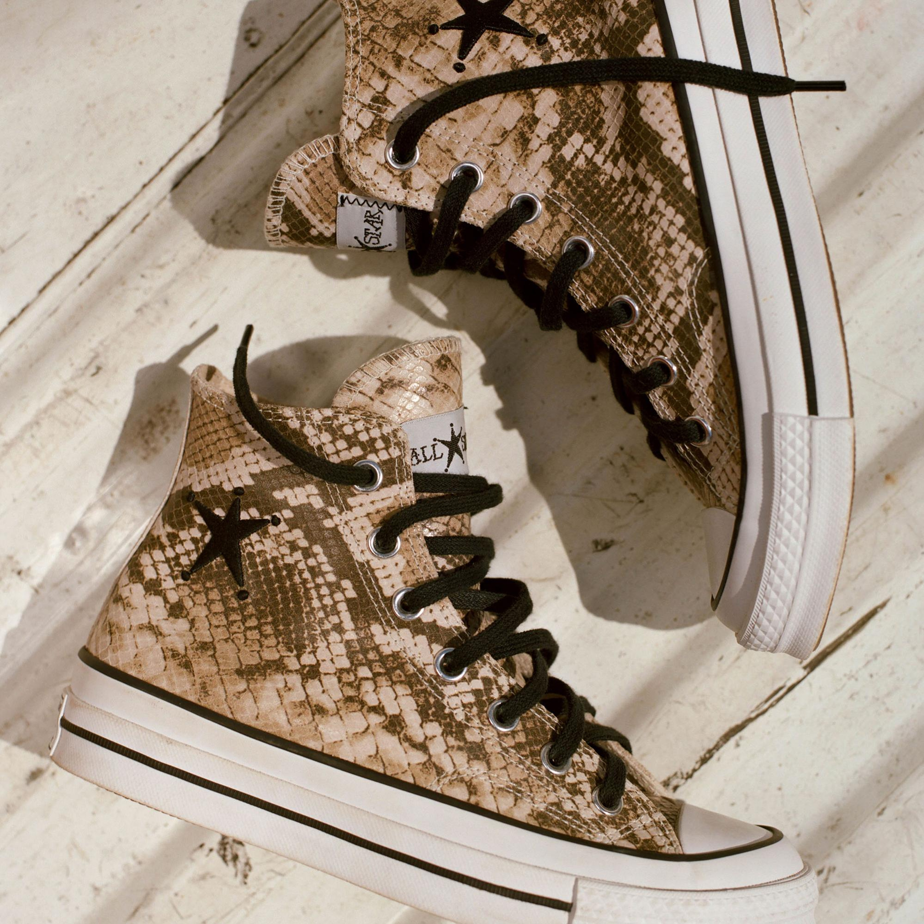 Converse x Stüssy Chuck 70 Unisex Bej Deri Sneaker