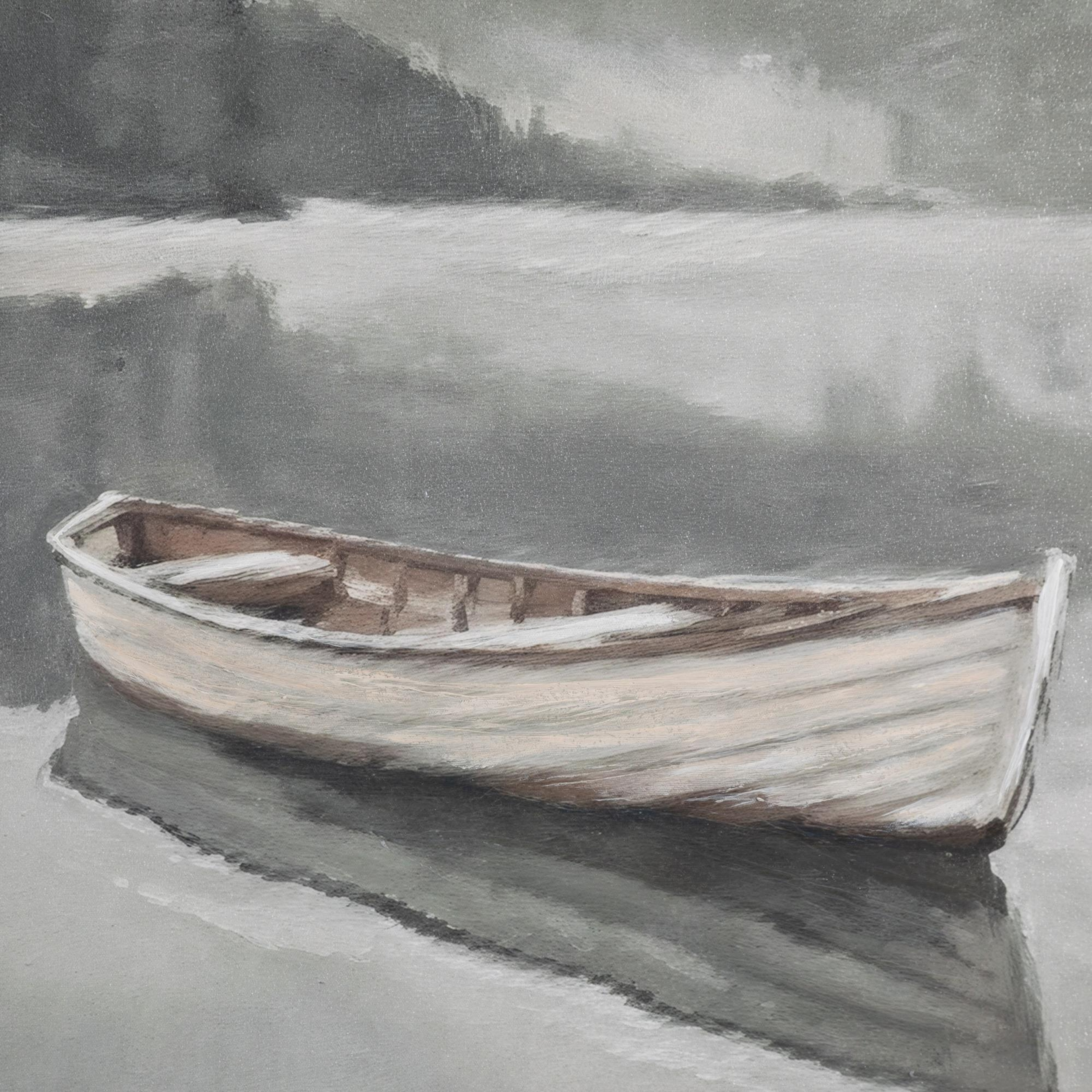 QUIET SHORE ÇERÇEVELİ YAĞLIBOYA TABLO 100X100 CM