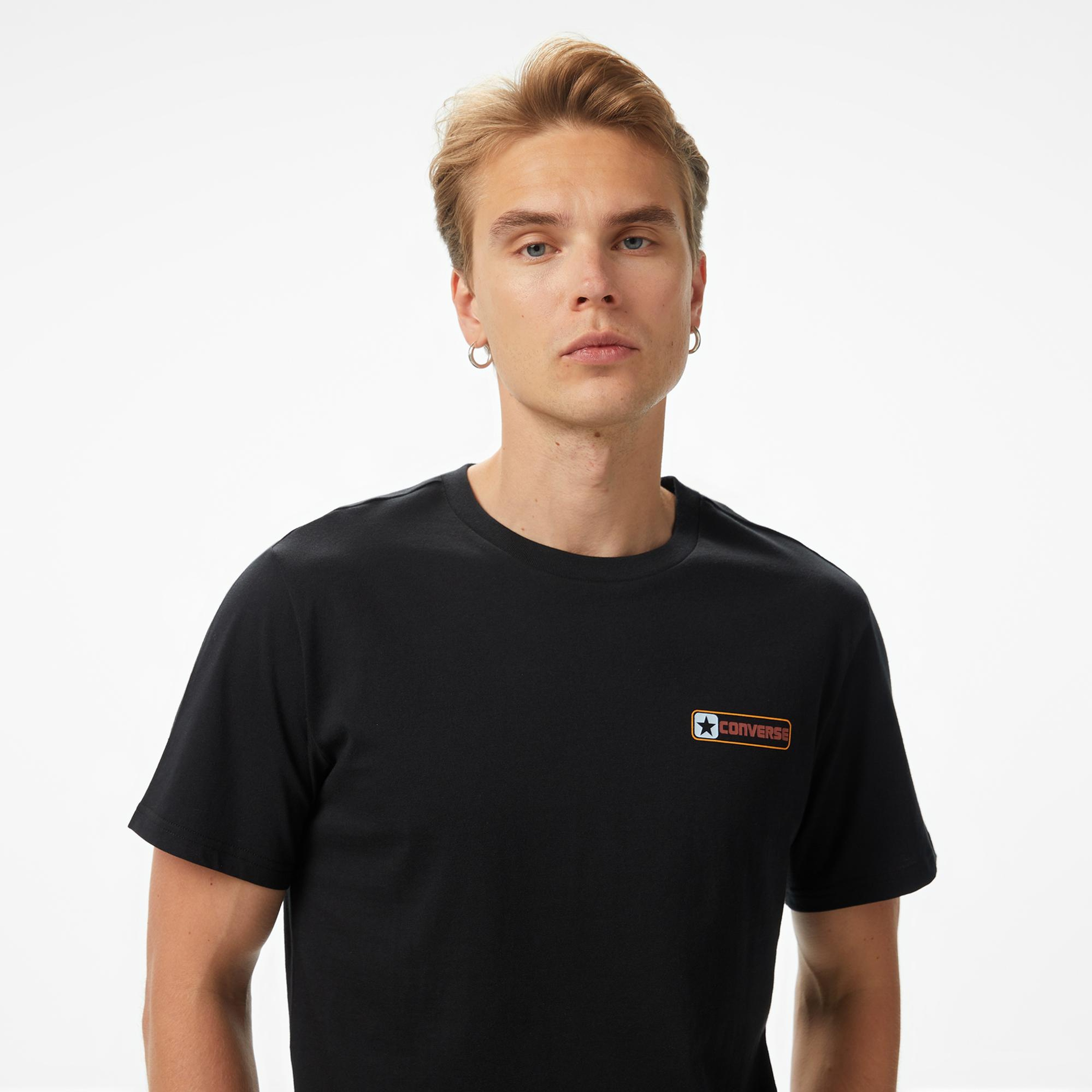 Converse Erkek Grafik Baskılı Siyah T-Shirt