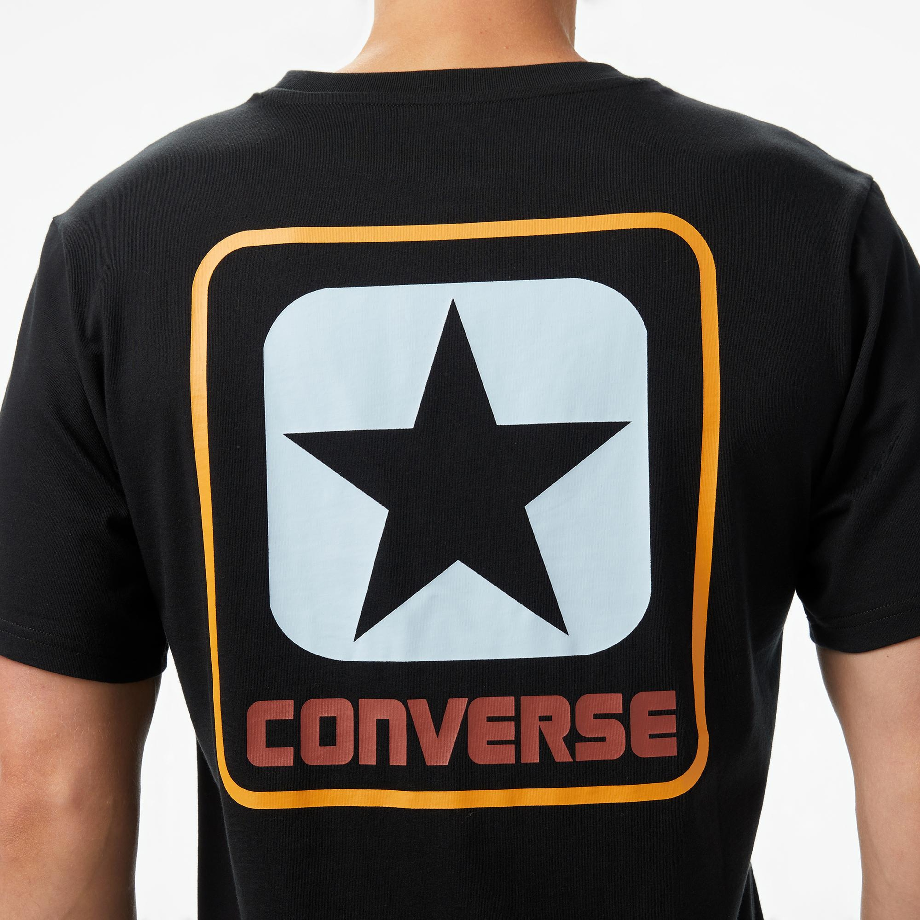 Converse Erkek Grafik Baskılı Siyah T-Shirt