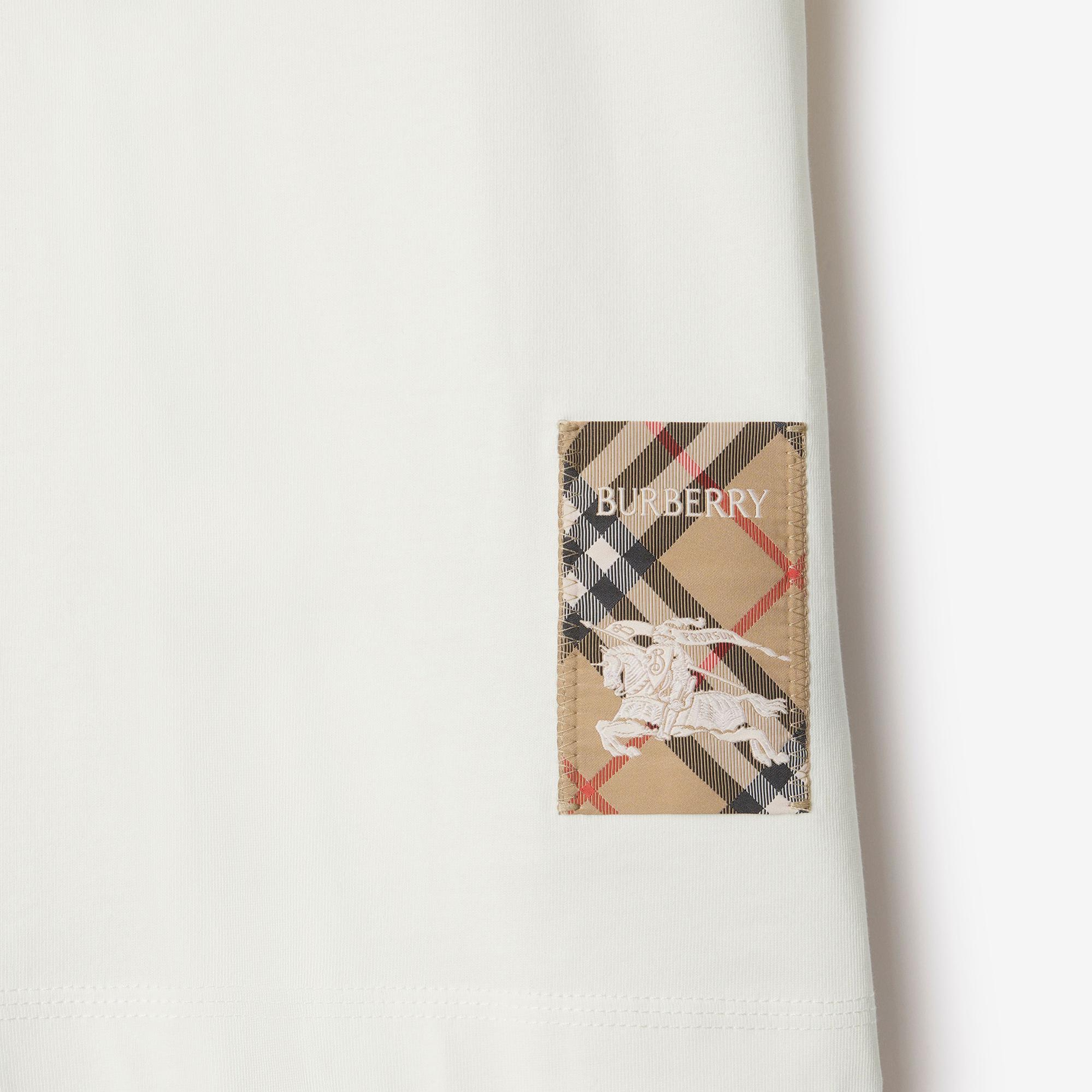 Burberry For Label Cotton Kadın Beyaz T-Shirt