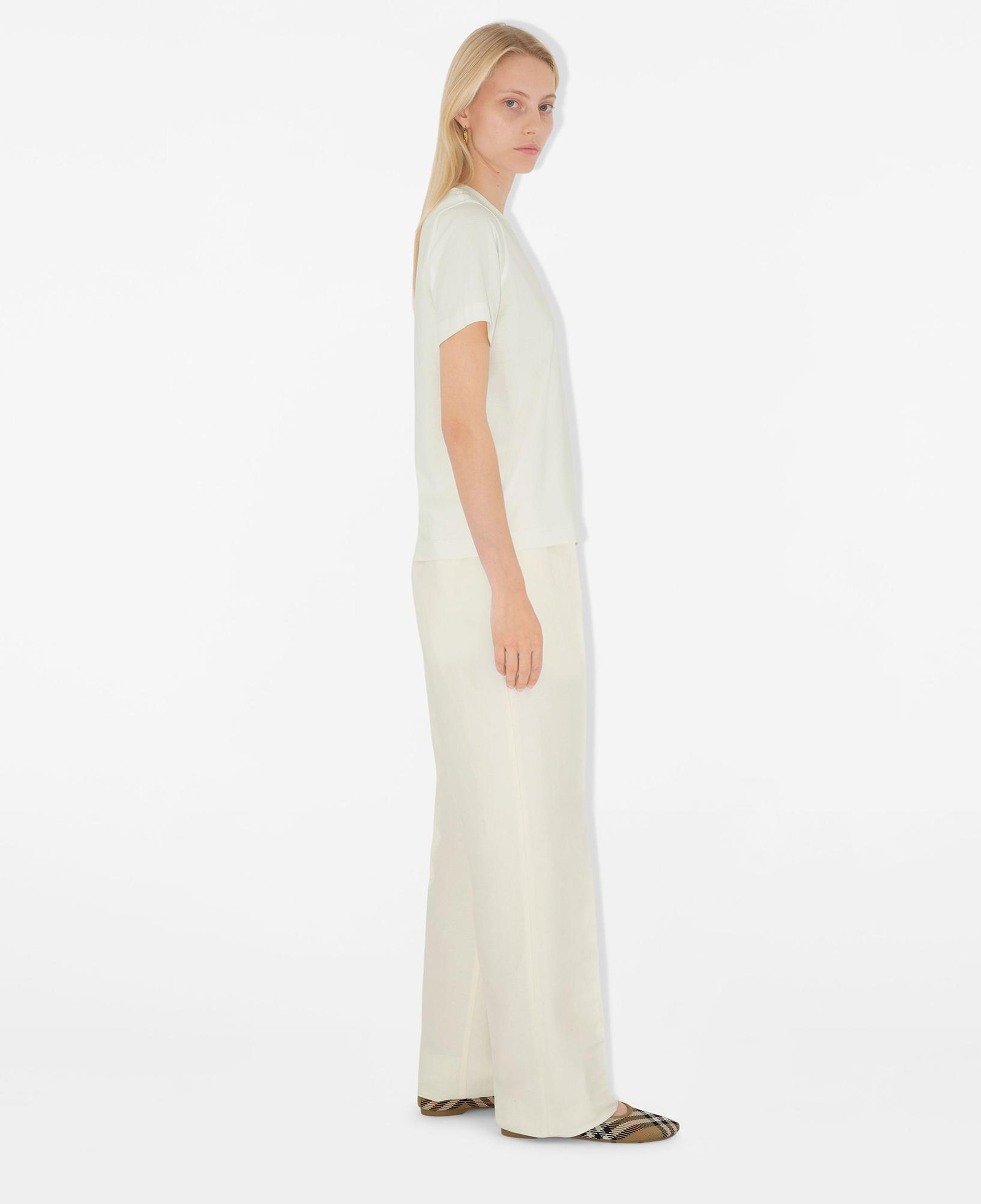 Burberry For Label Cotton Kadın Beyaz T-Shirt