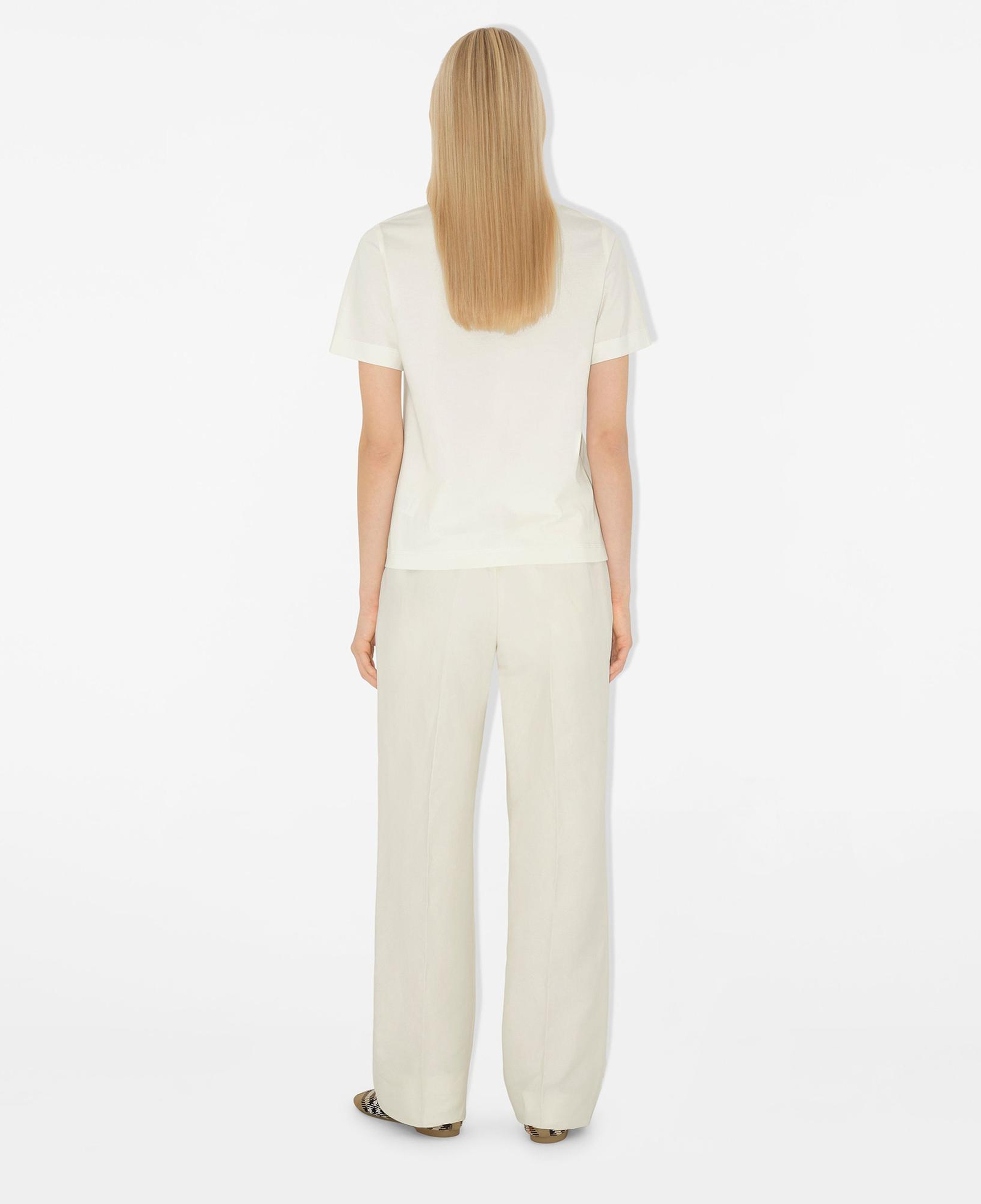 Burberry For Label Cotton Kadın Beyaz T-Shirt