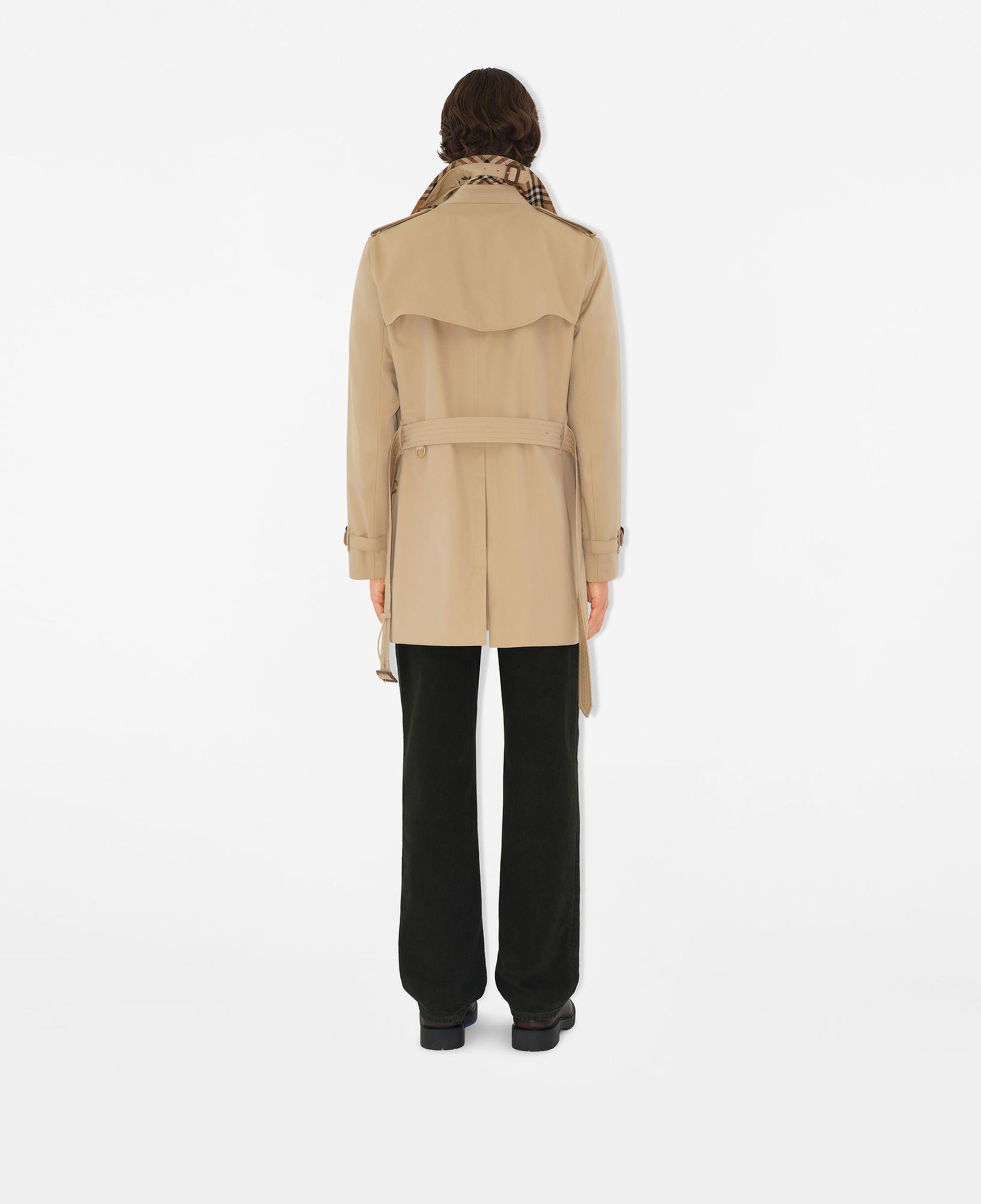 Burberry Short Kensington Heritage Erkek Bej Trençkot