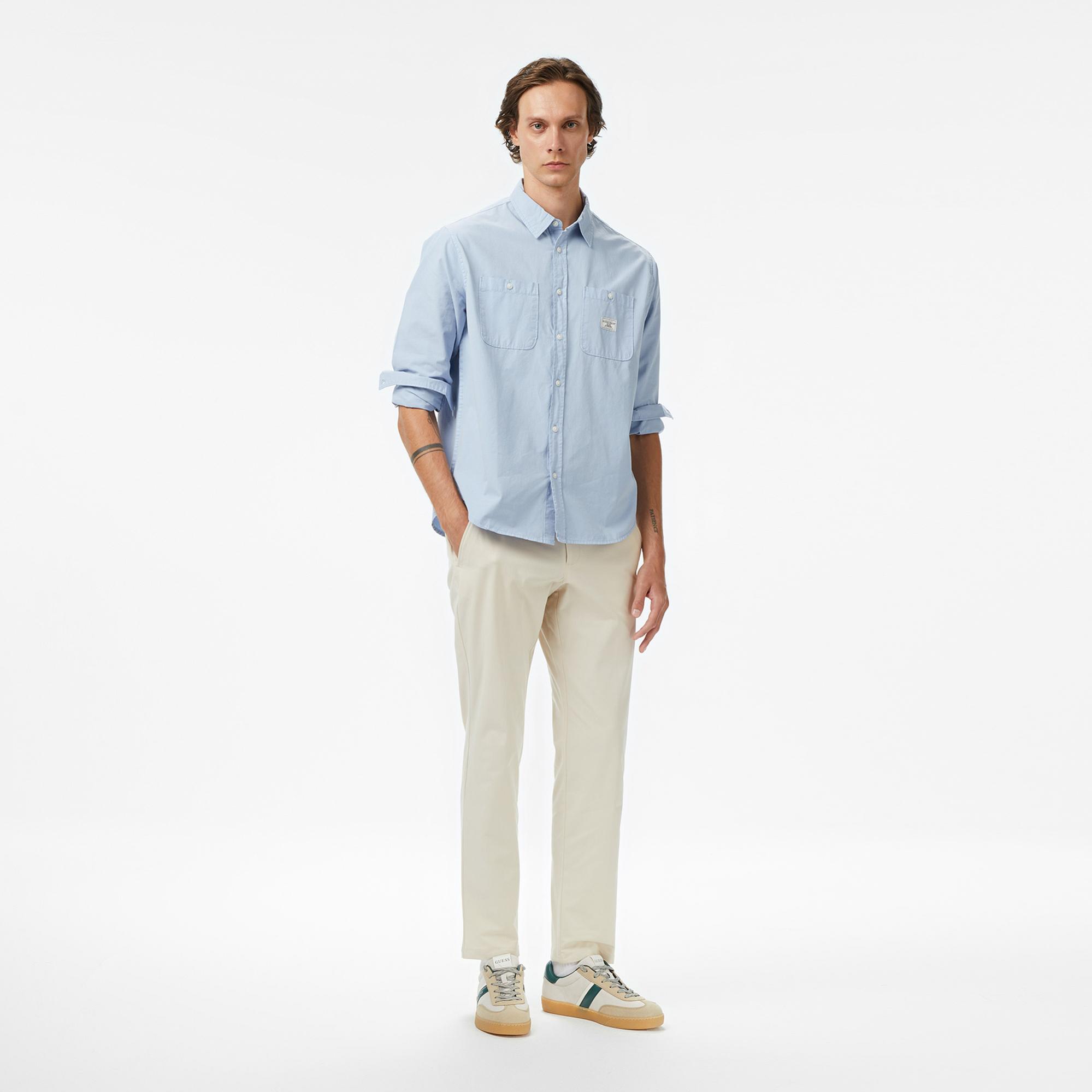 Guess Myron Slim Fit Erkek Krem Pantolon