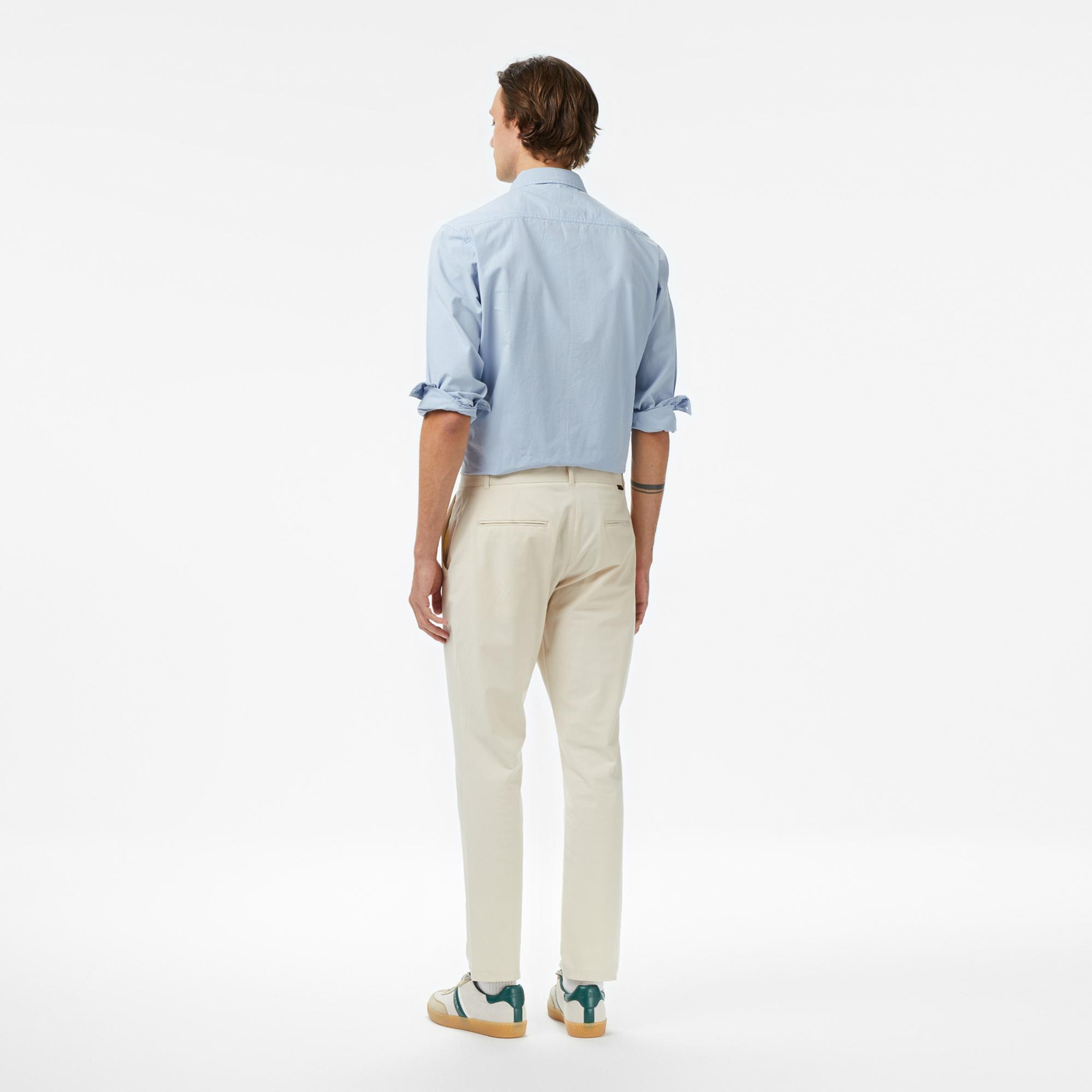 Guess Myron Slim Fit Erkek Krem Pantolon