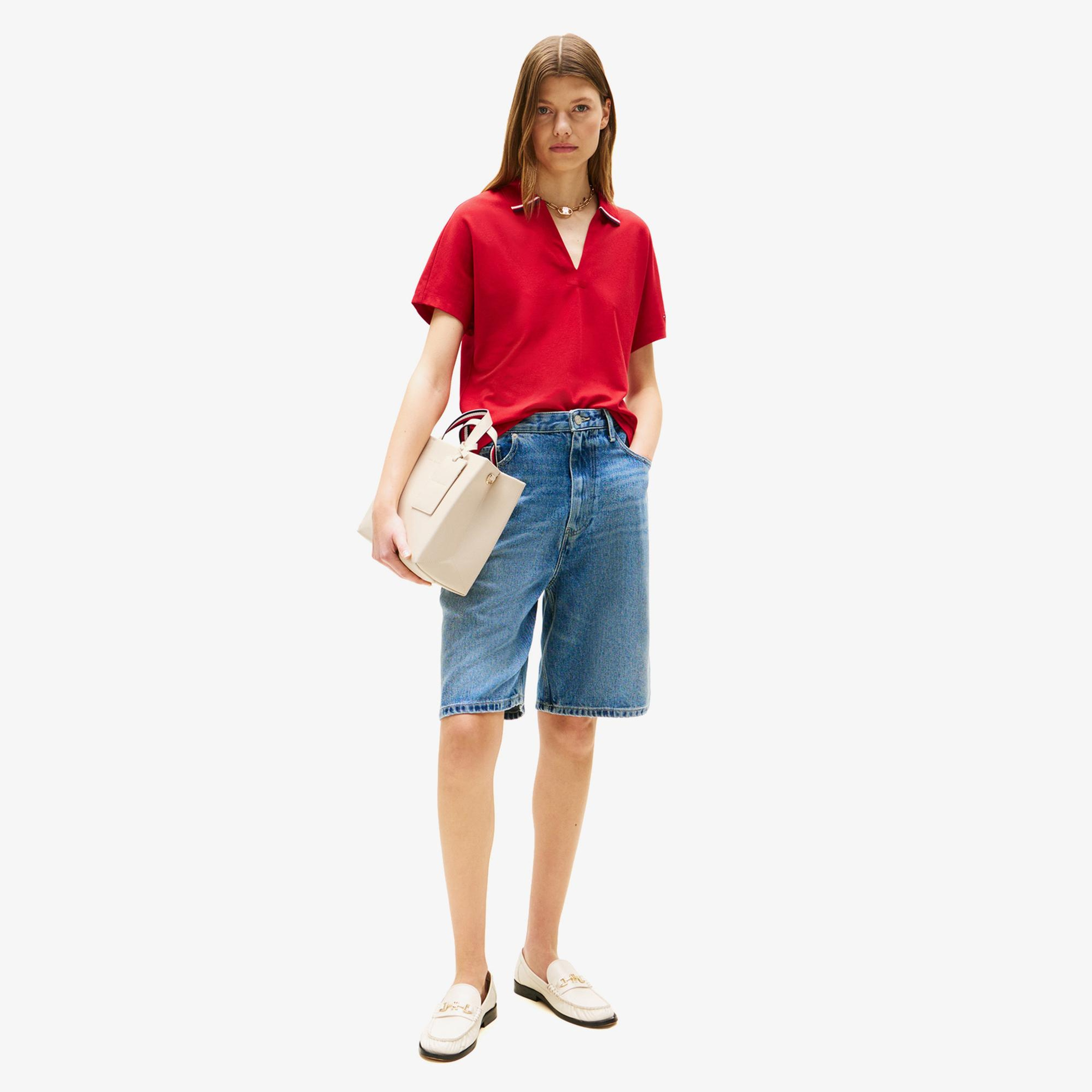 Tommy Hilfiger Established Med Shopper Kadın Bej Tote Çantası