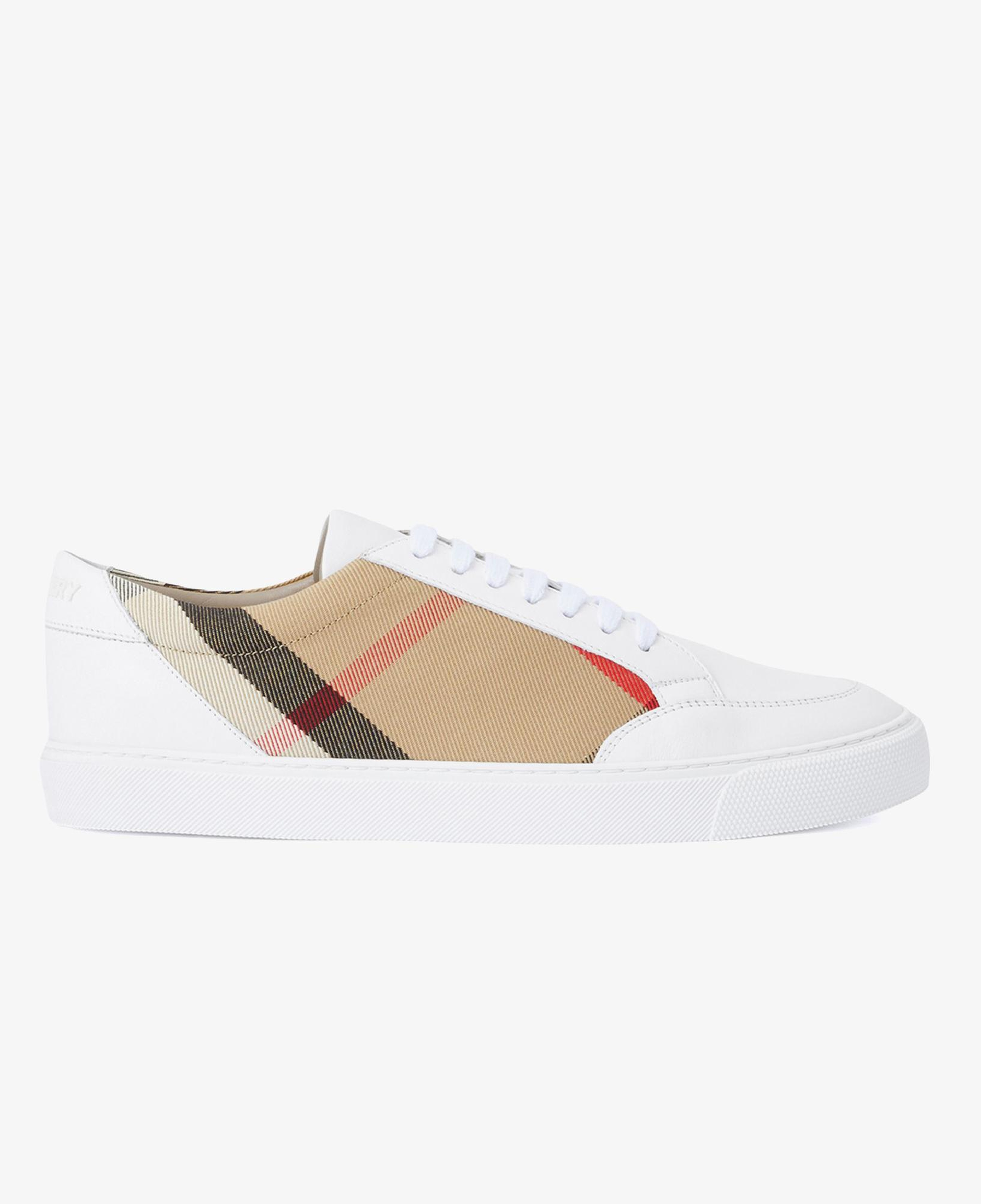 Burberry House Check and Leather Kadın Beyaz Sneaker