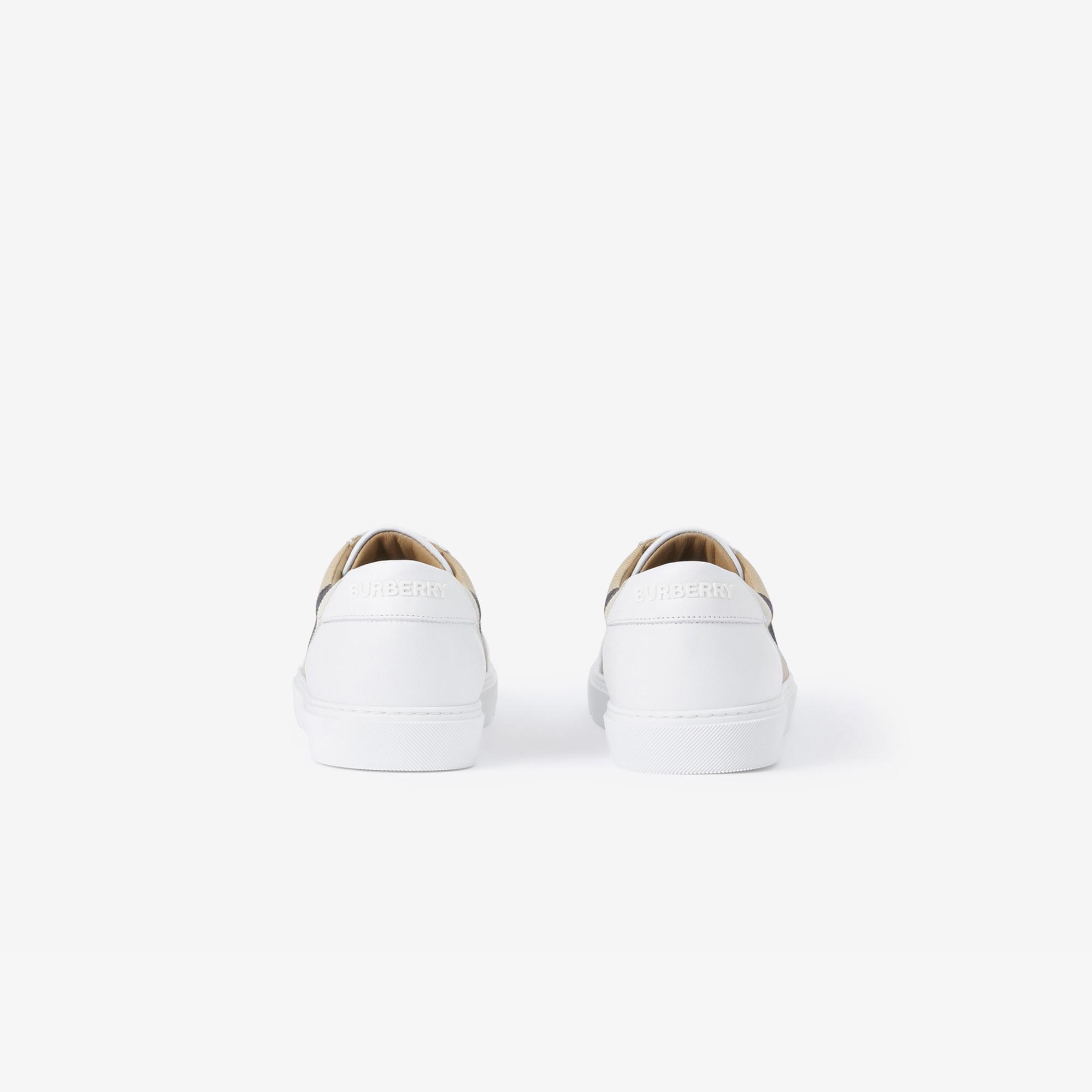 Burberry House Check and Leather Kadın Beyaz Sneaker
