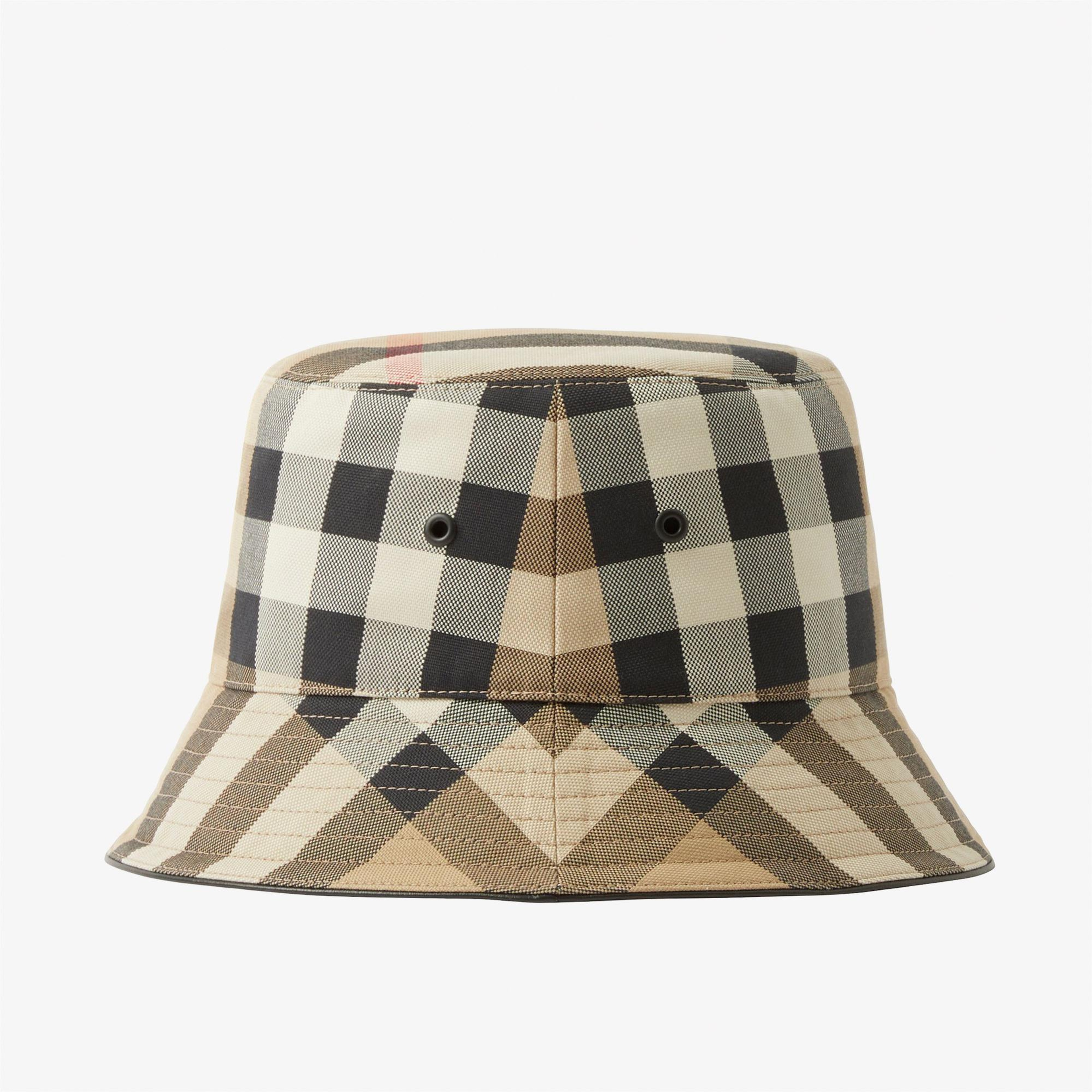 Burberry Exaggerated Cotton Bucket Erkek Bej Şapka
