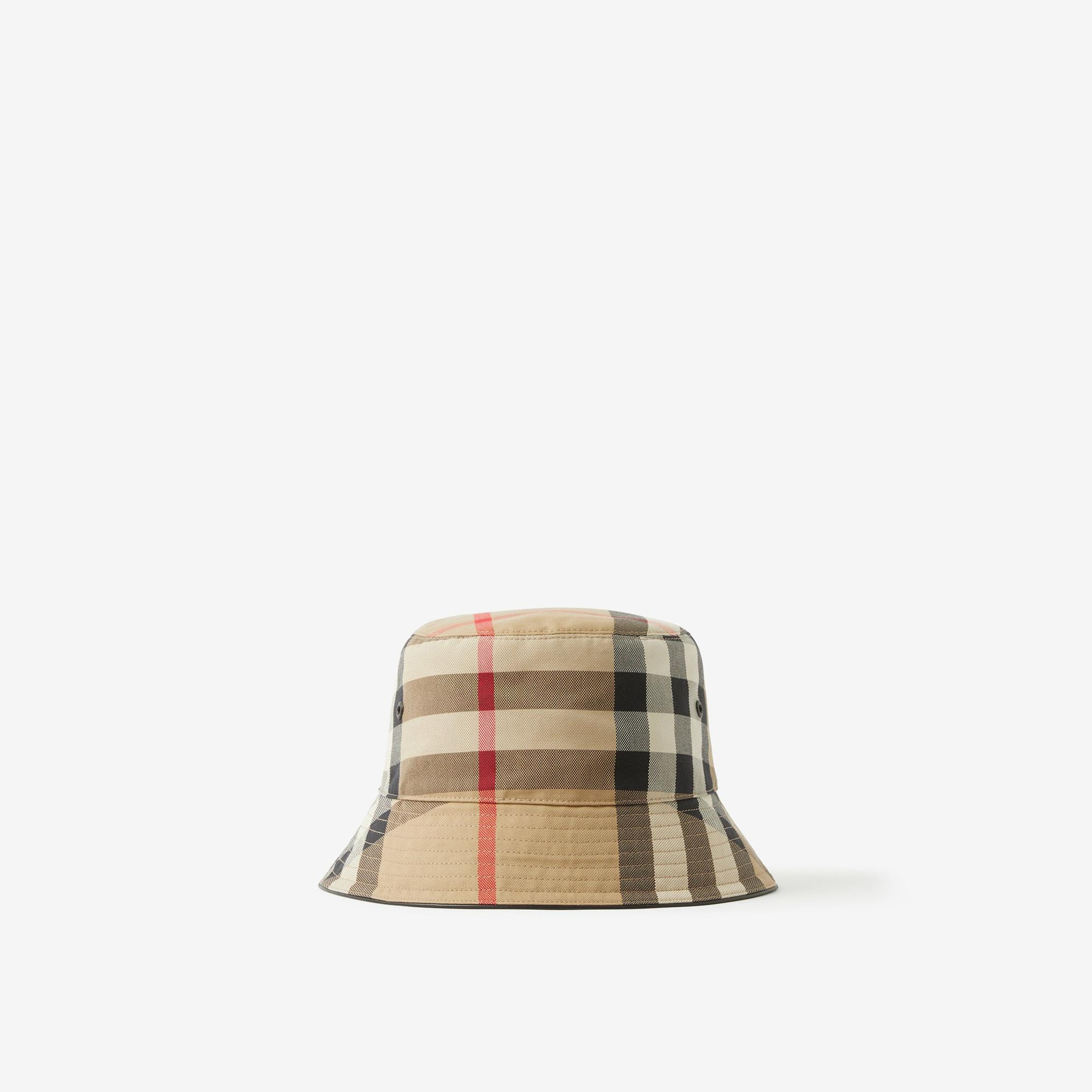 Burberry Exaggerated Cotton Bucket Erkek Bej Şapka