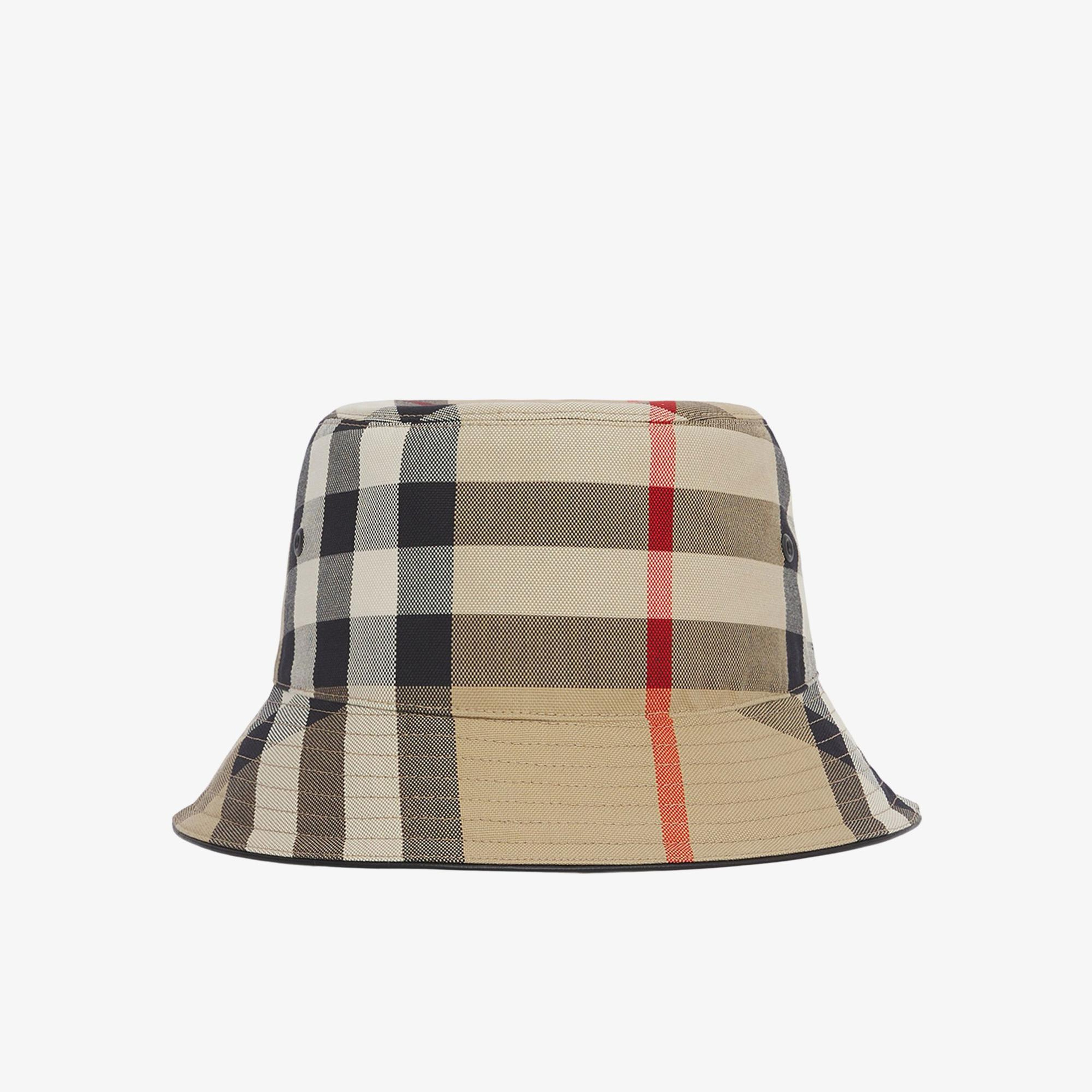 Burberry Exaggerated Cotton Bucket Erkek Bej Şapka