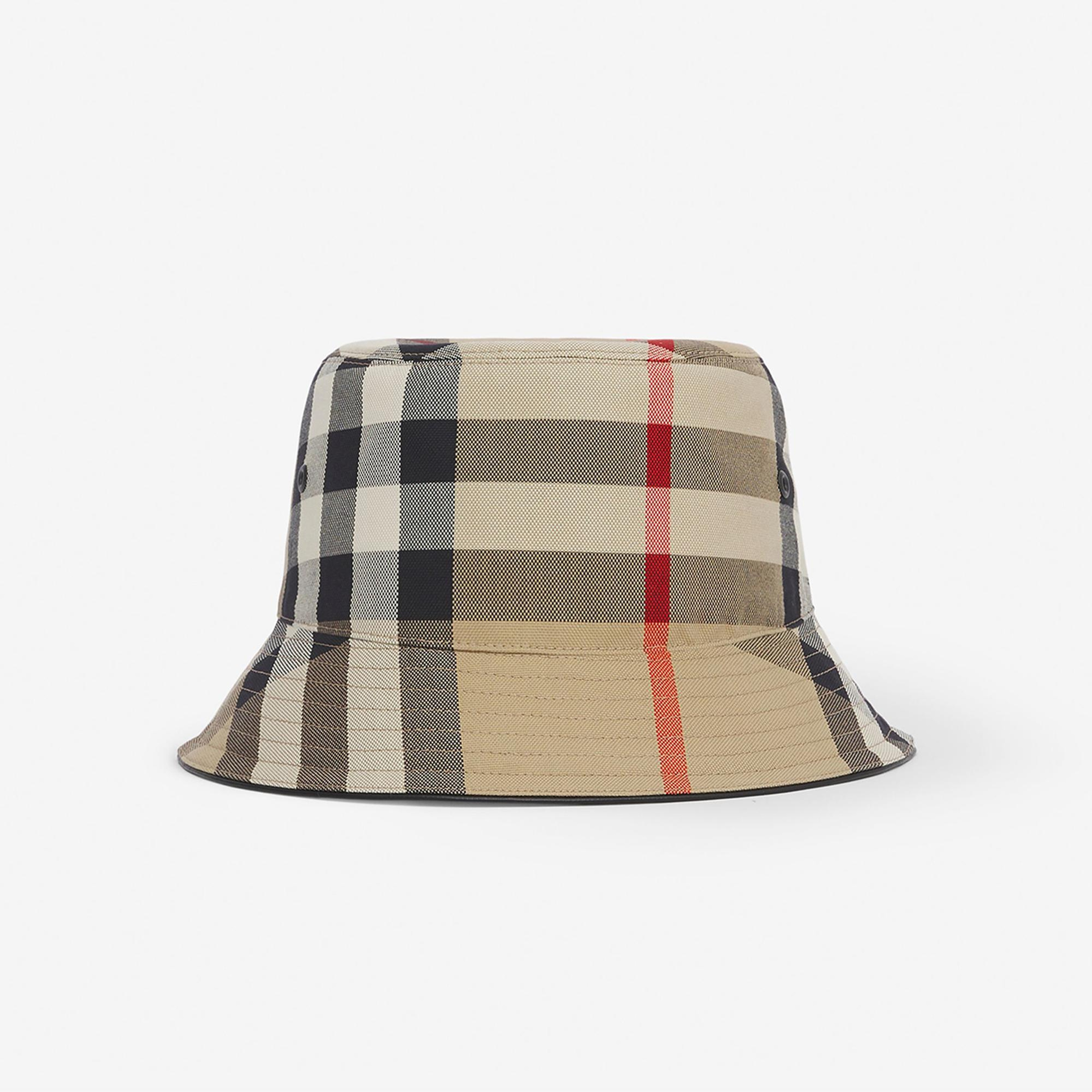 Burberry Exaggerated Cotton Bucket Erkek Bej Şapka