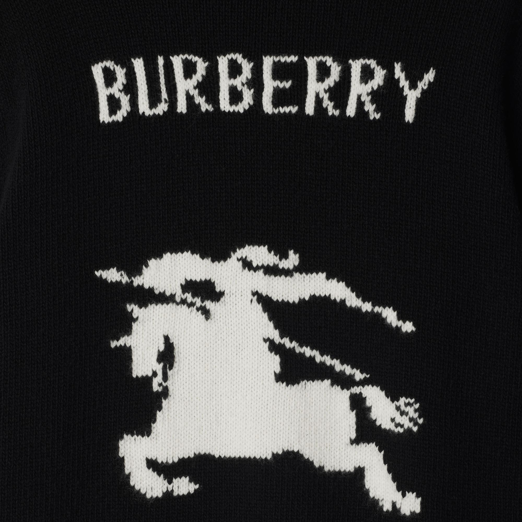 Burberry Pai Wool Cashmere Erkek Siyah Kazak