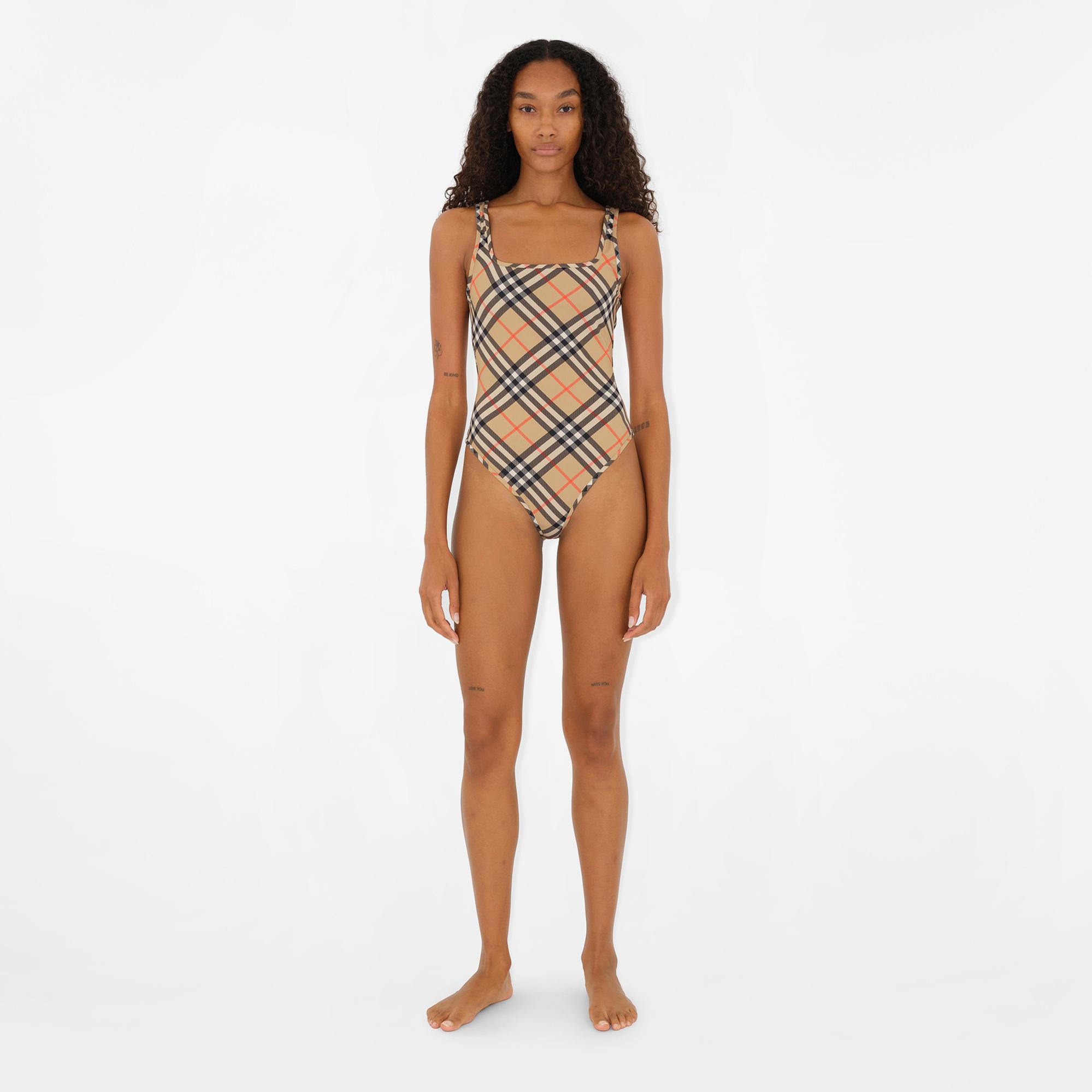 Burberry Check Kadın Bej Mayo