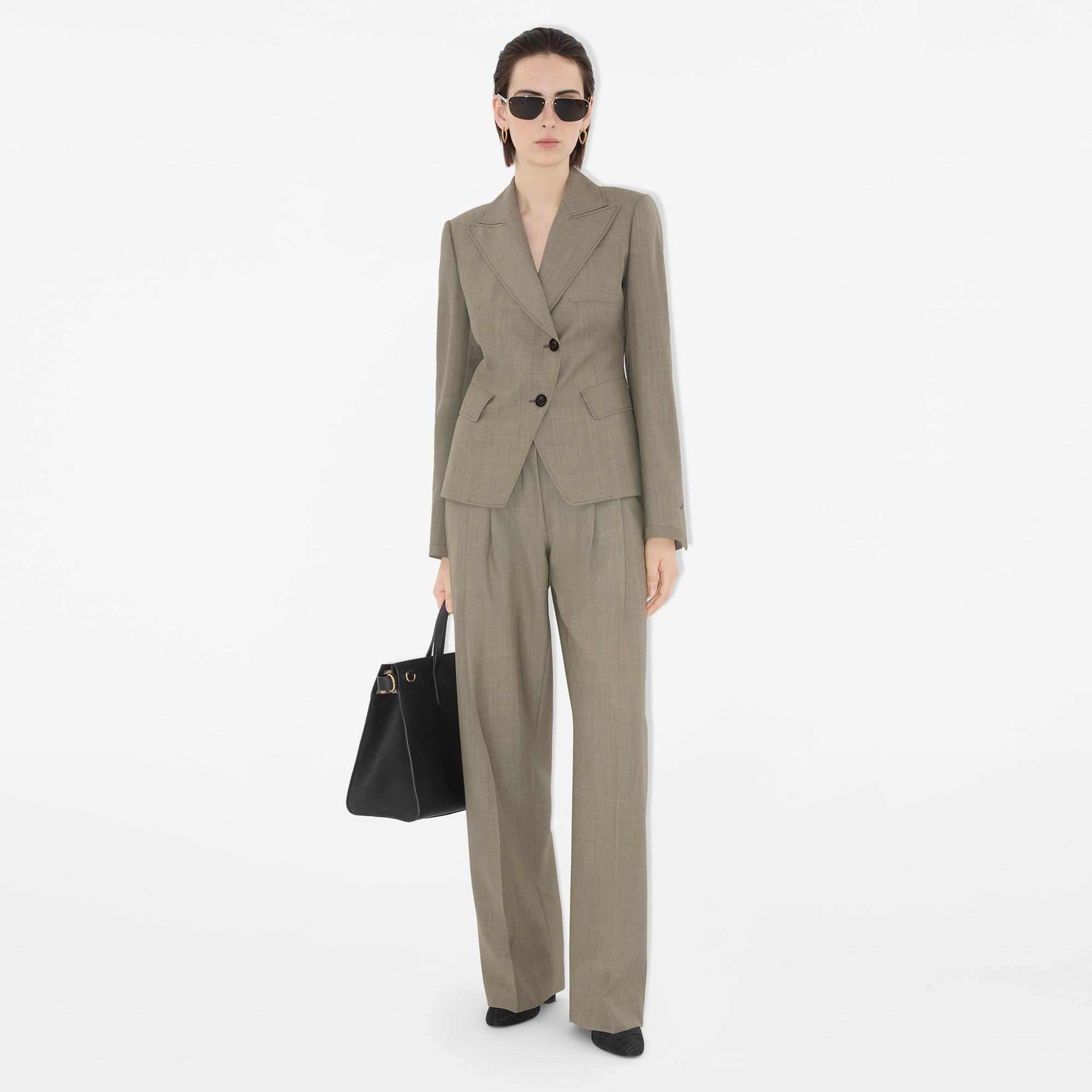 Burberry Kadın Haki Pantolon