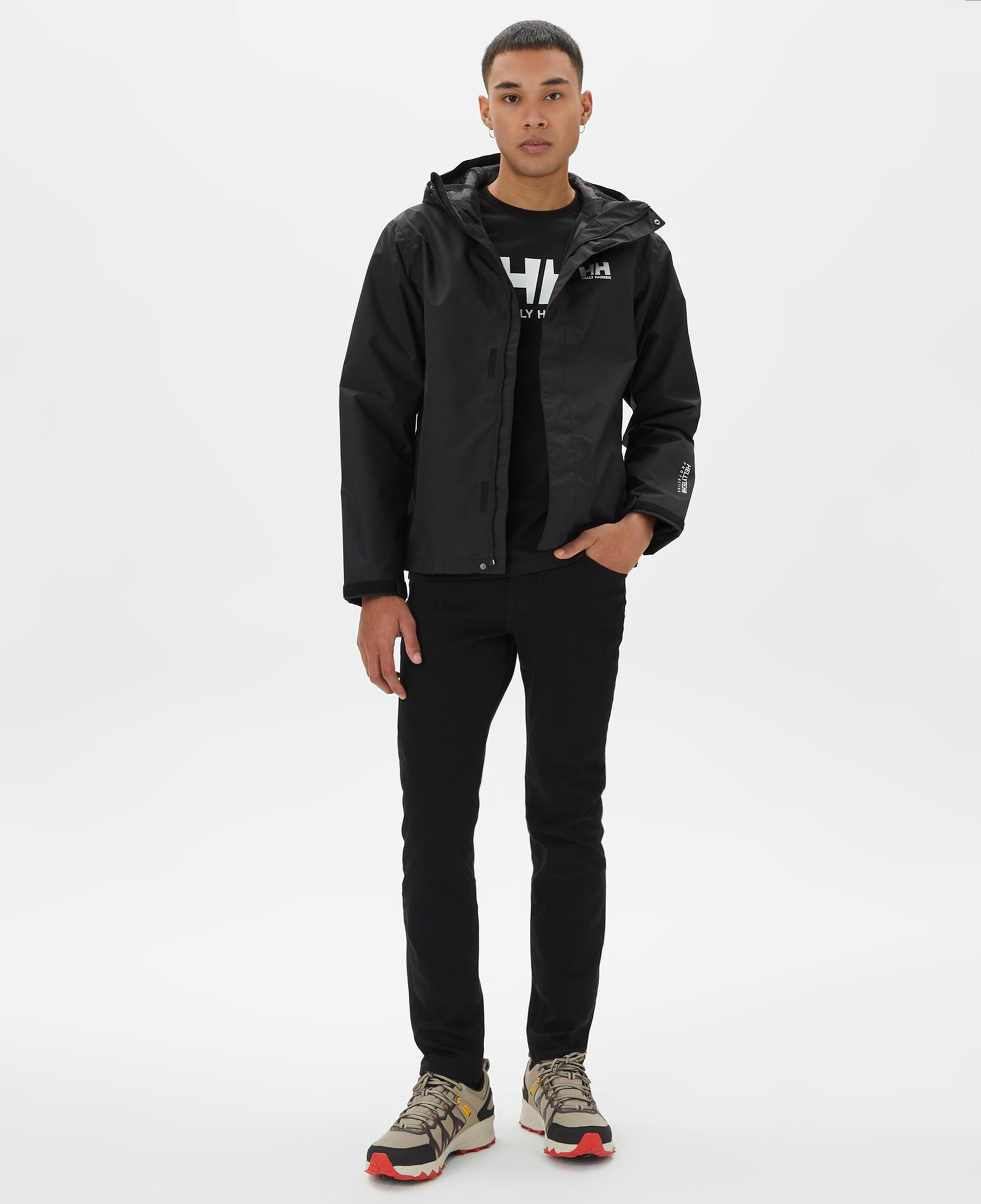 Helly Hansen Seven J Erkek Siyah Yağmurluk