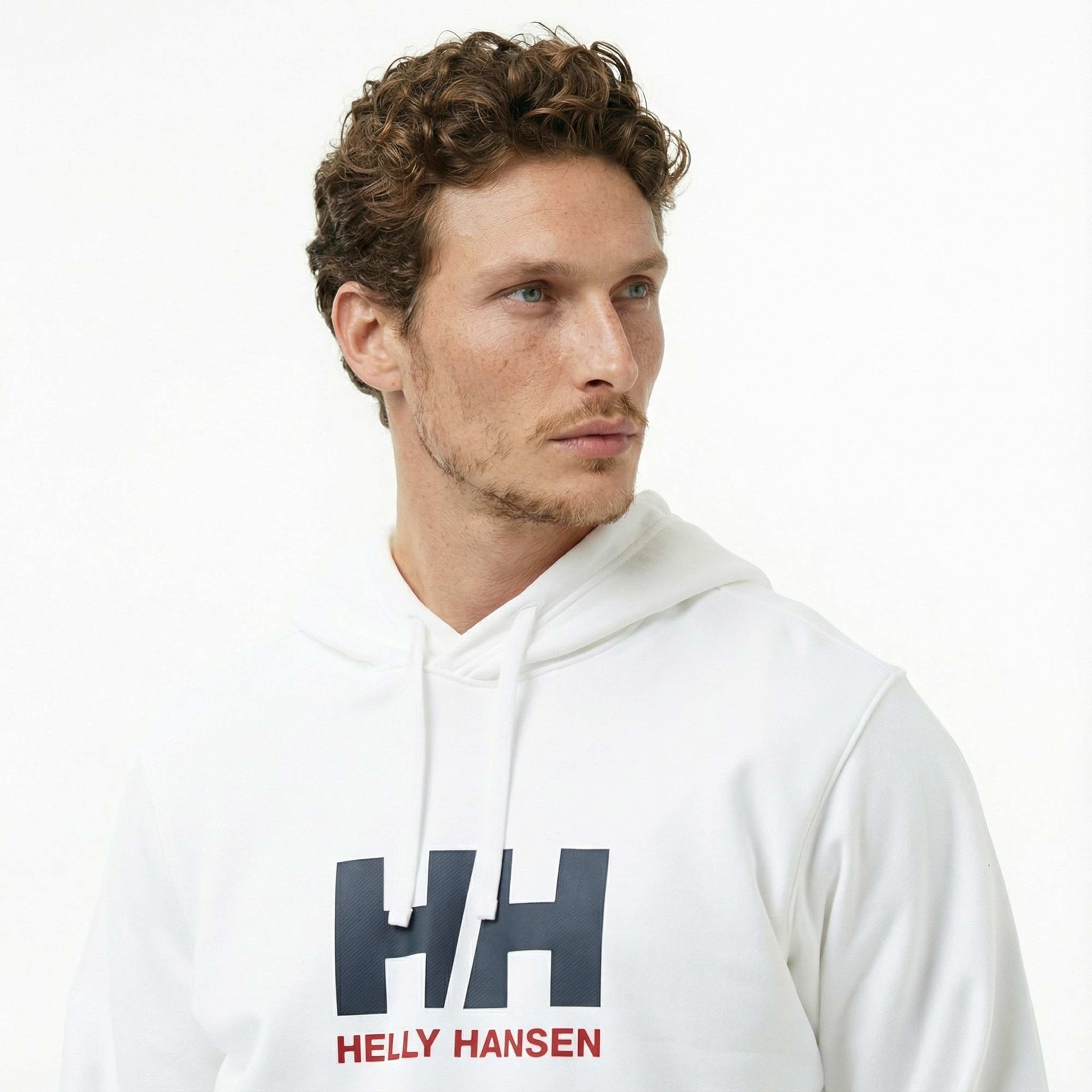 Helly Hansen Logo 3.0 Erkek Beyaz Sweatshirt