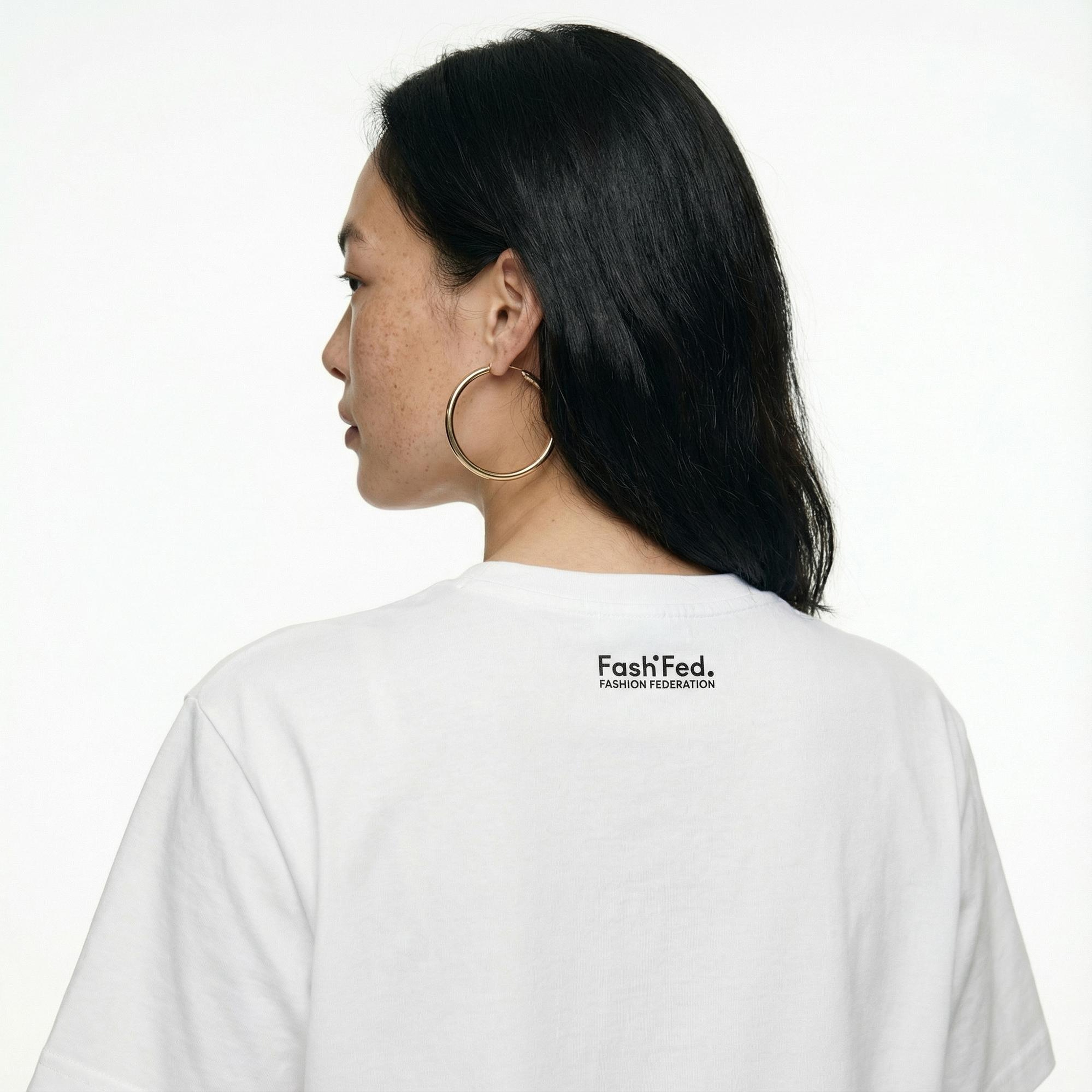 FashFed Unisex Beyaz T-Shirt