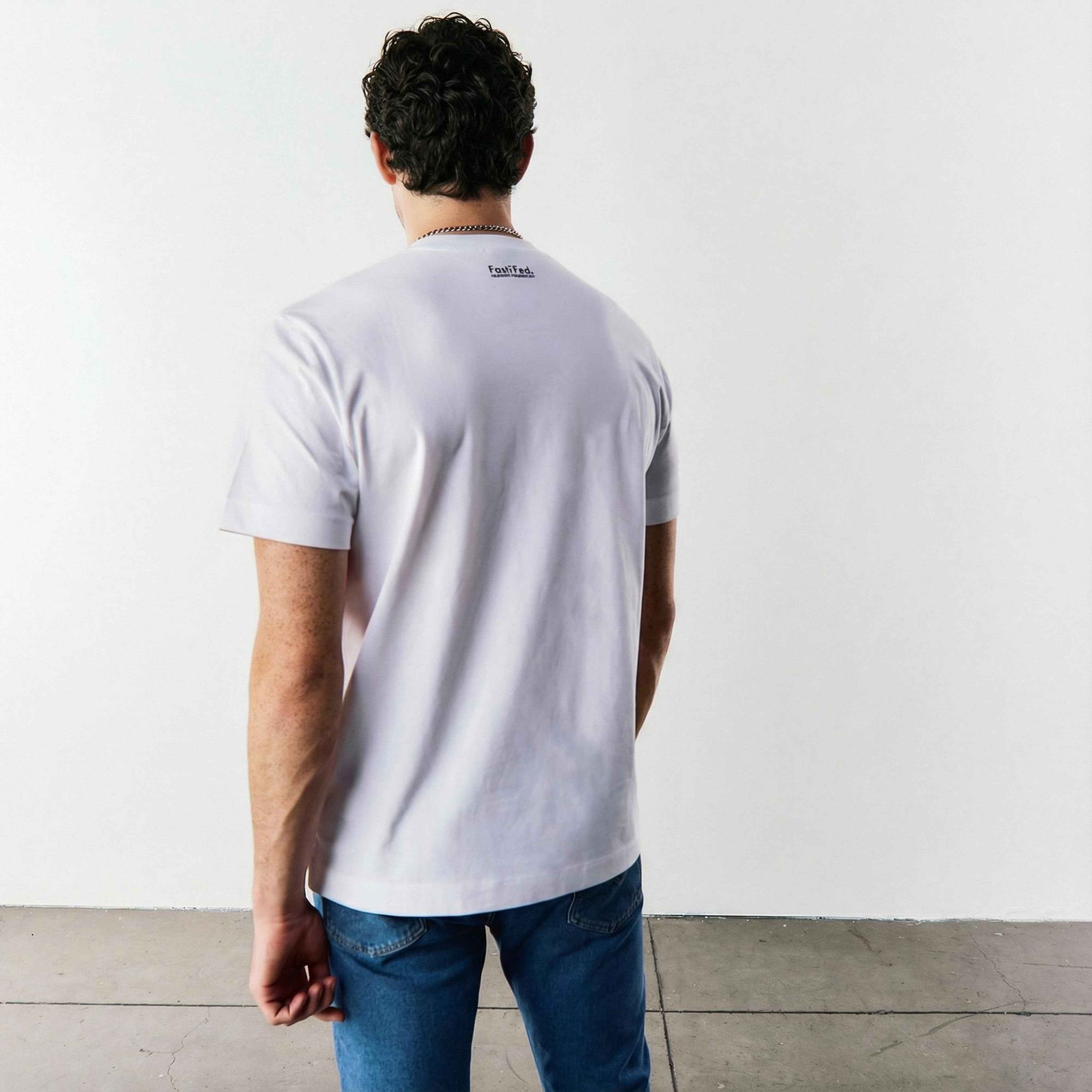 FashFed Unisex Beyaz T-Shirt