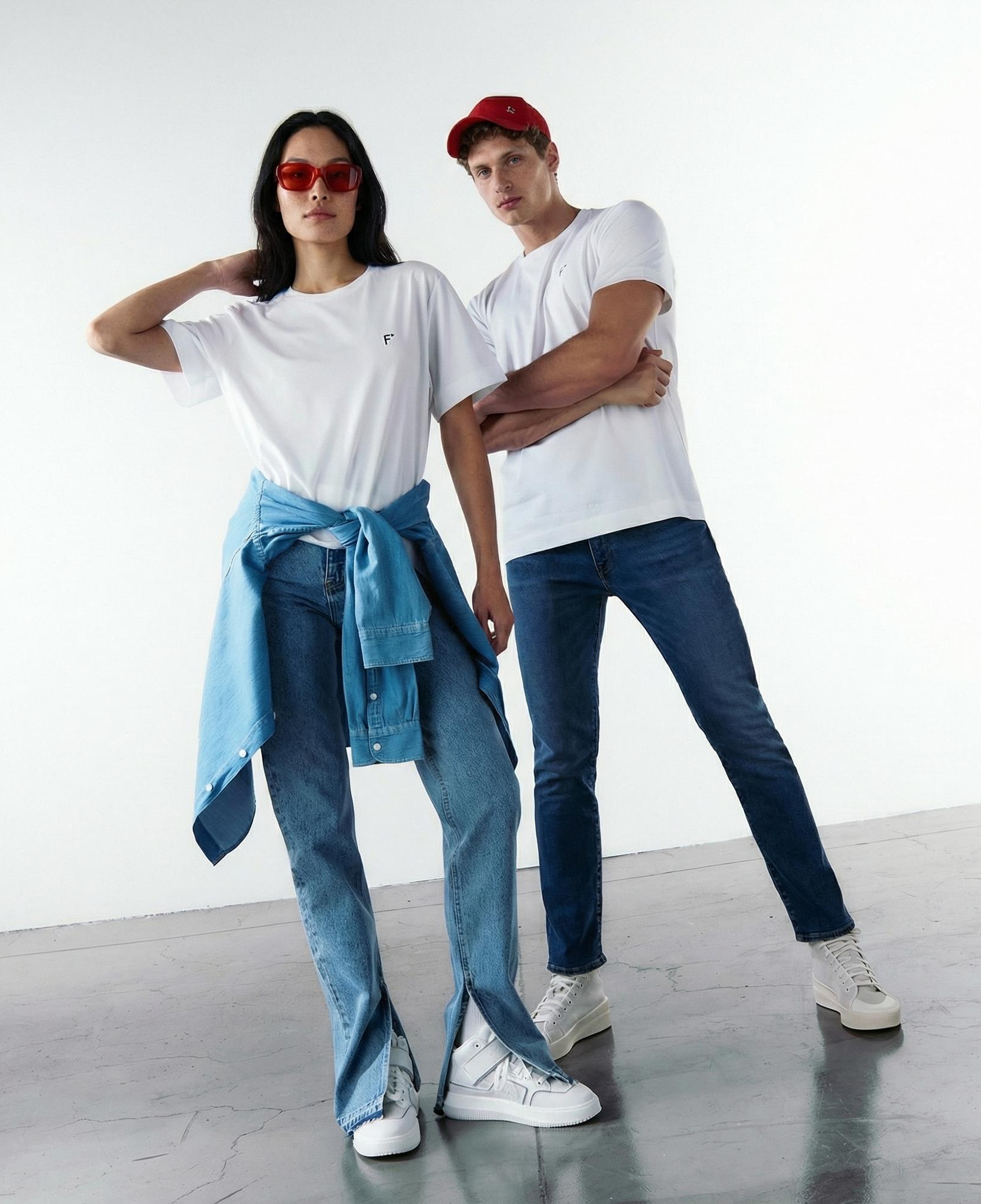 FashFed Unisex Beyaz T-Shirt