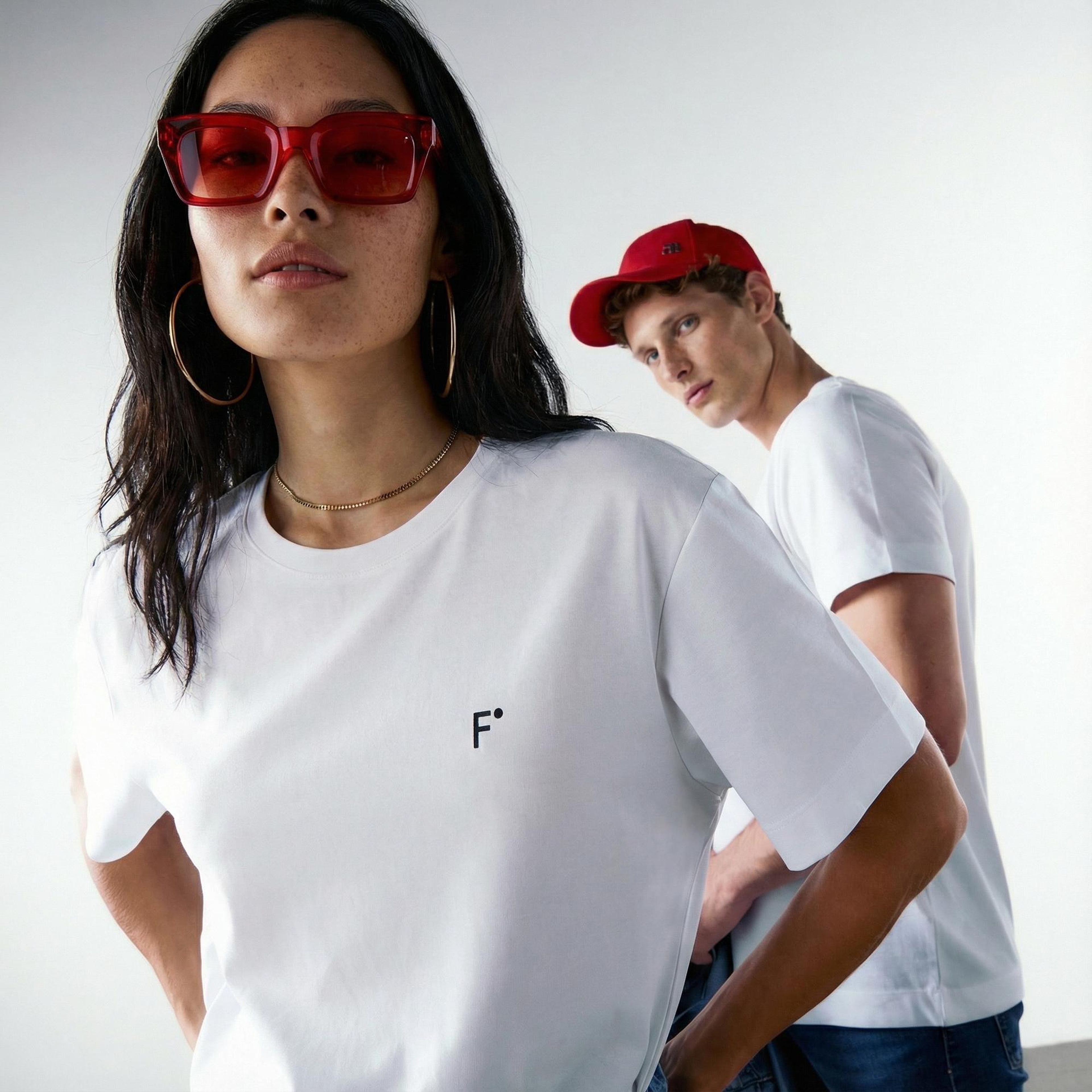 FashFed Unisex Beyaz T-Shirt