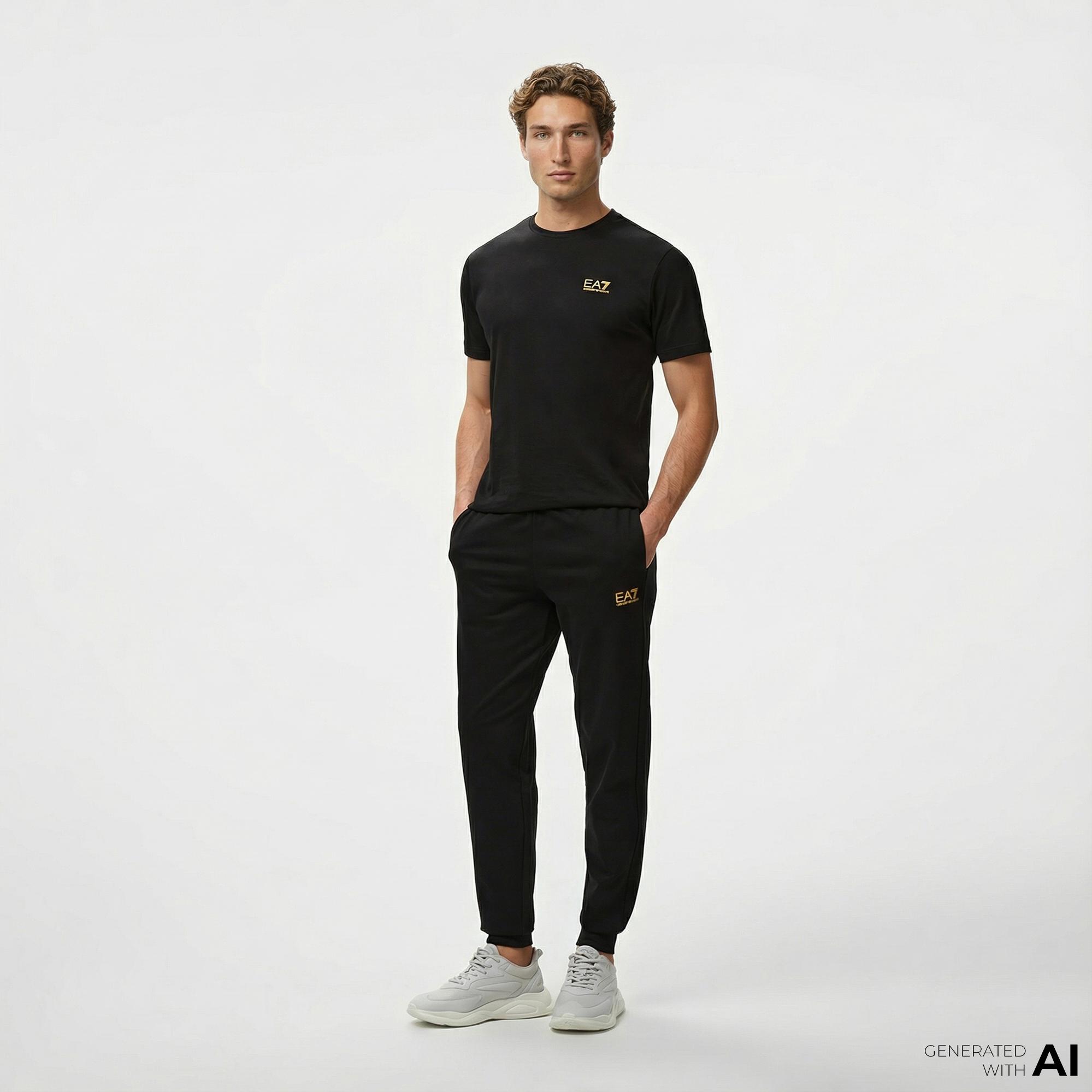 EA7 Erkek Siyah Eşofman Altı