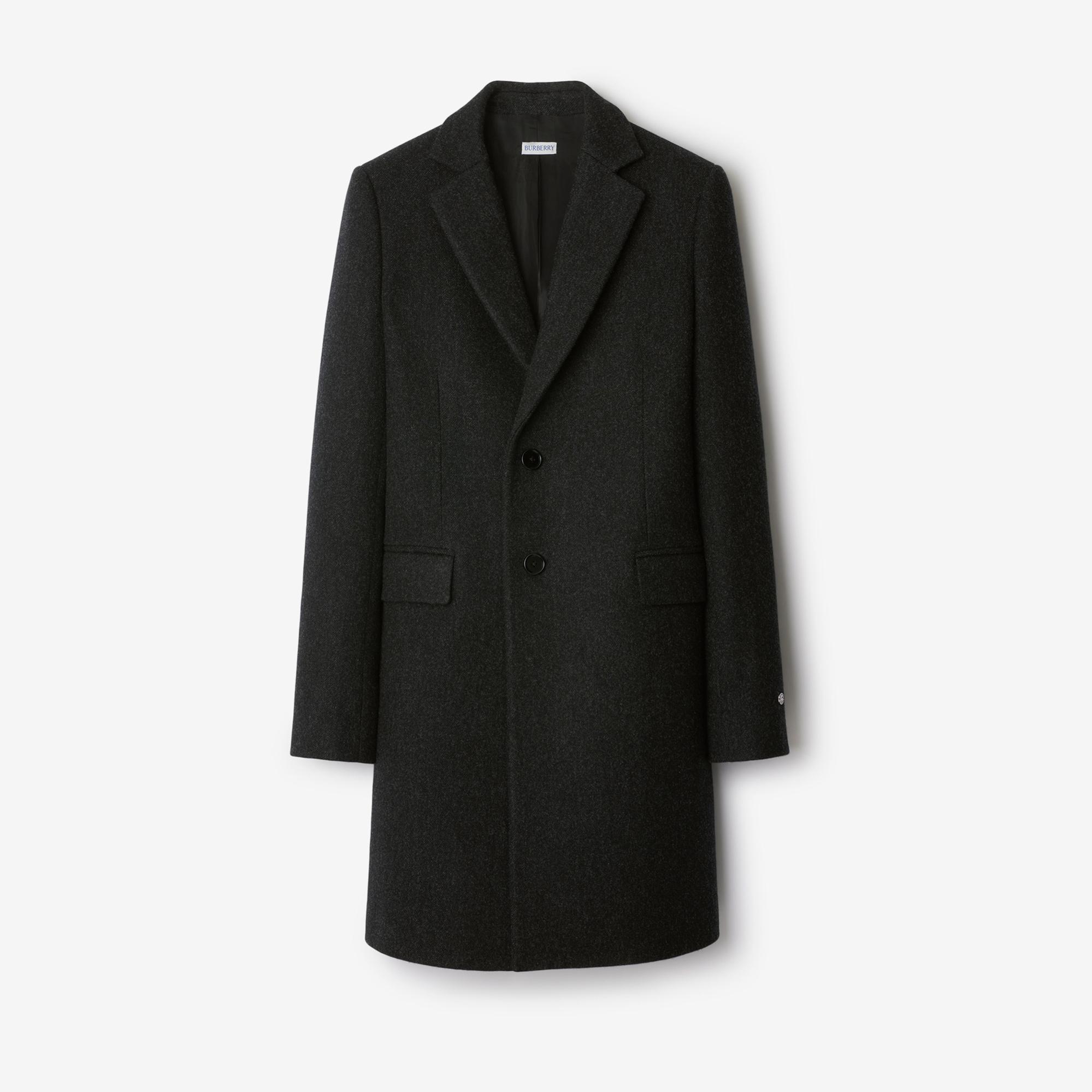 Burberry Wool Tailored Kadın Siyah Palto