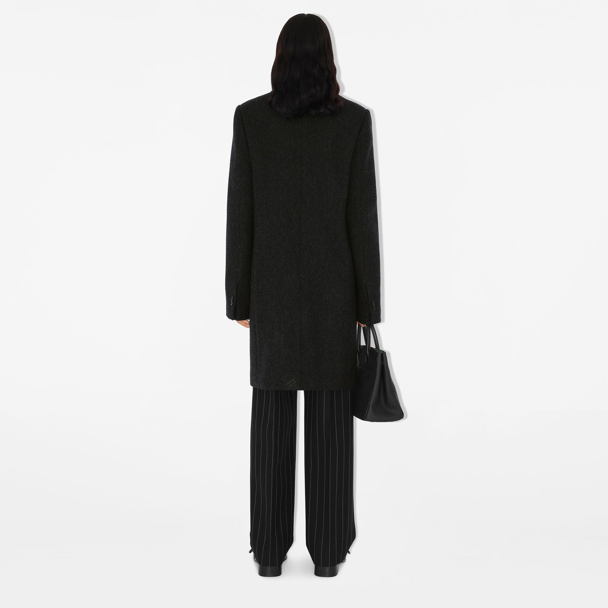 Burberry Wool Tailored Kadın Siyah Palto