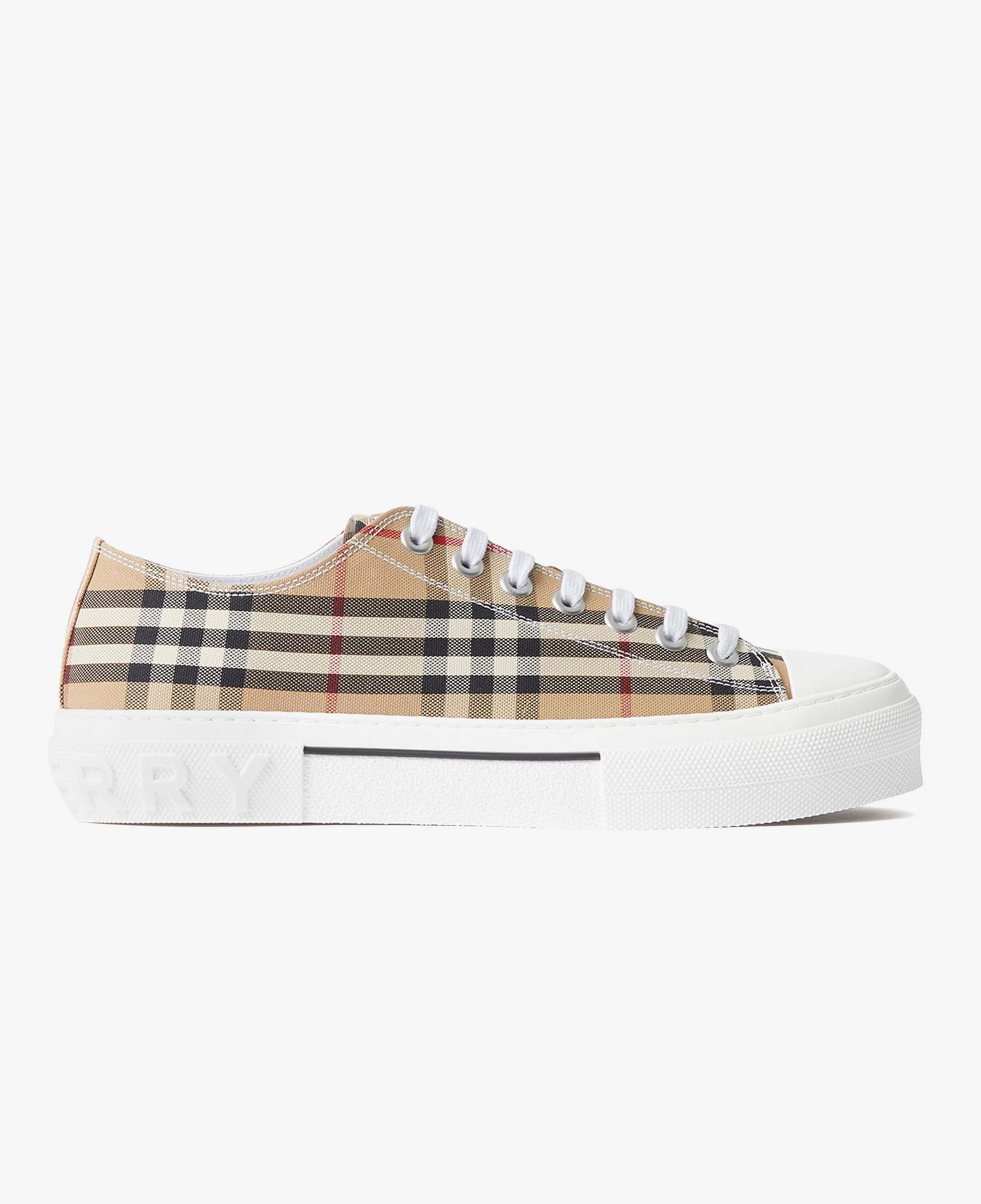 Burberry Check Cotton Erkek Bej Sneaker