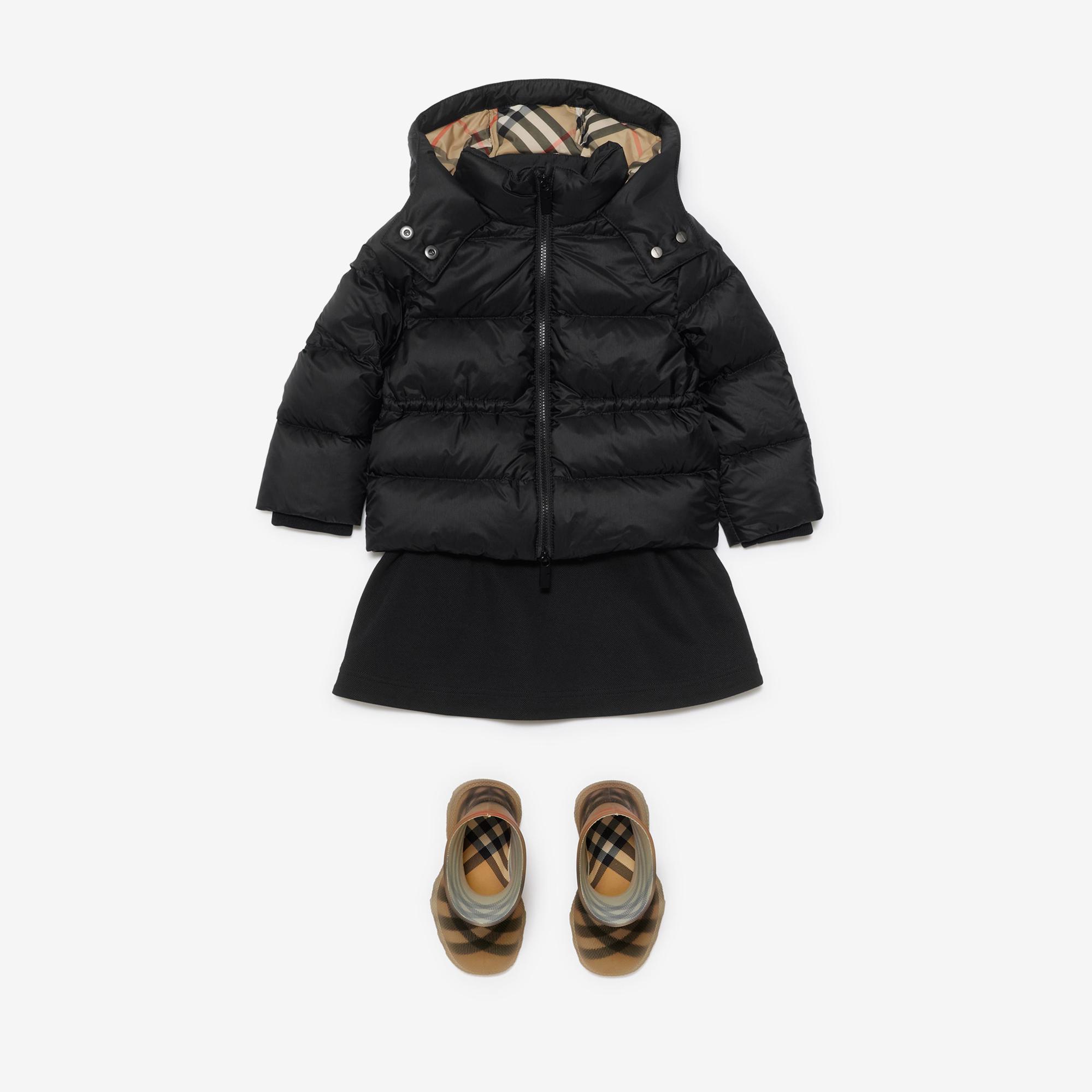 Burberry Agnes Nylon Puffer Çocuk Siyah Mont