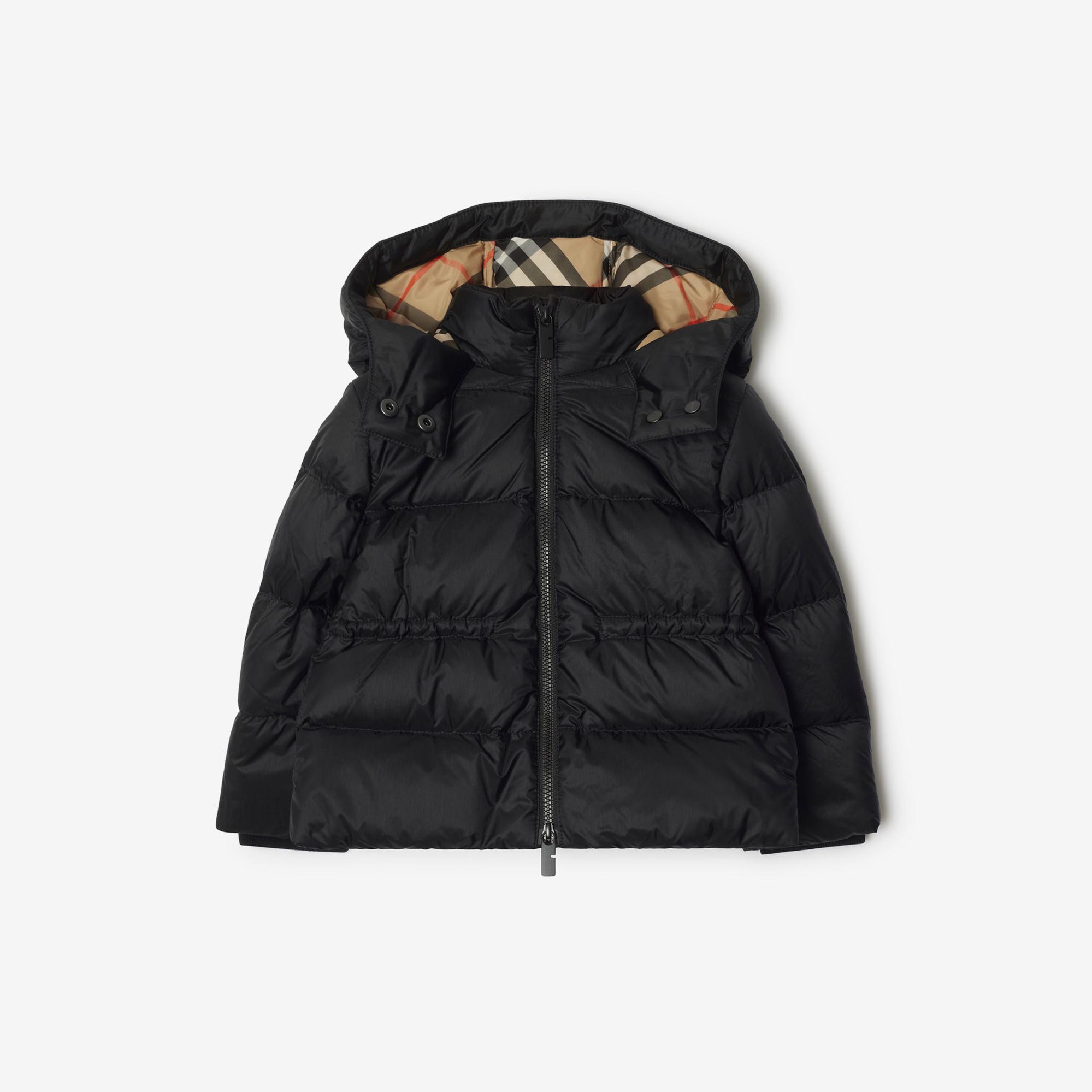 Burberry Agnes Nylon Puffer Çocuk Siyah Mont
