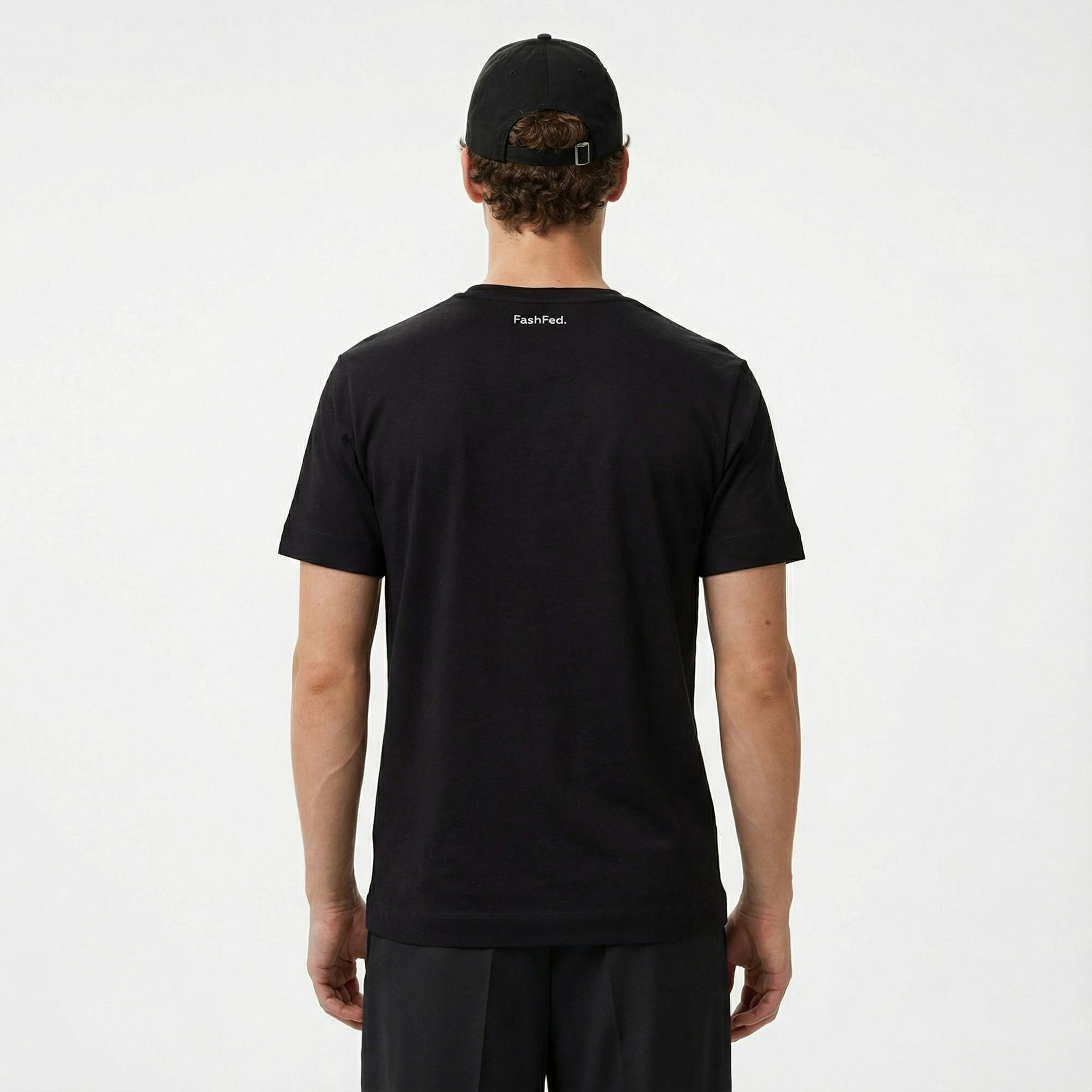 FashFed Unisex Siyah T-Shirt