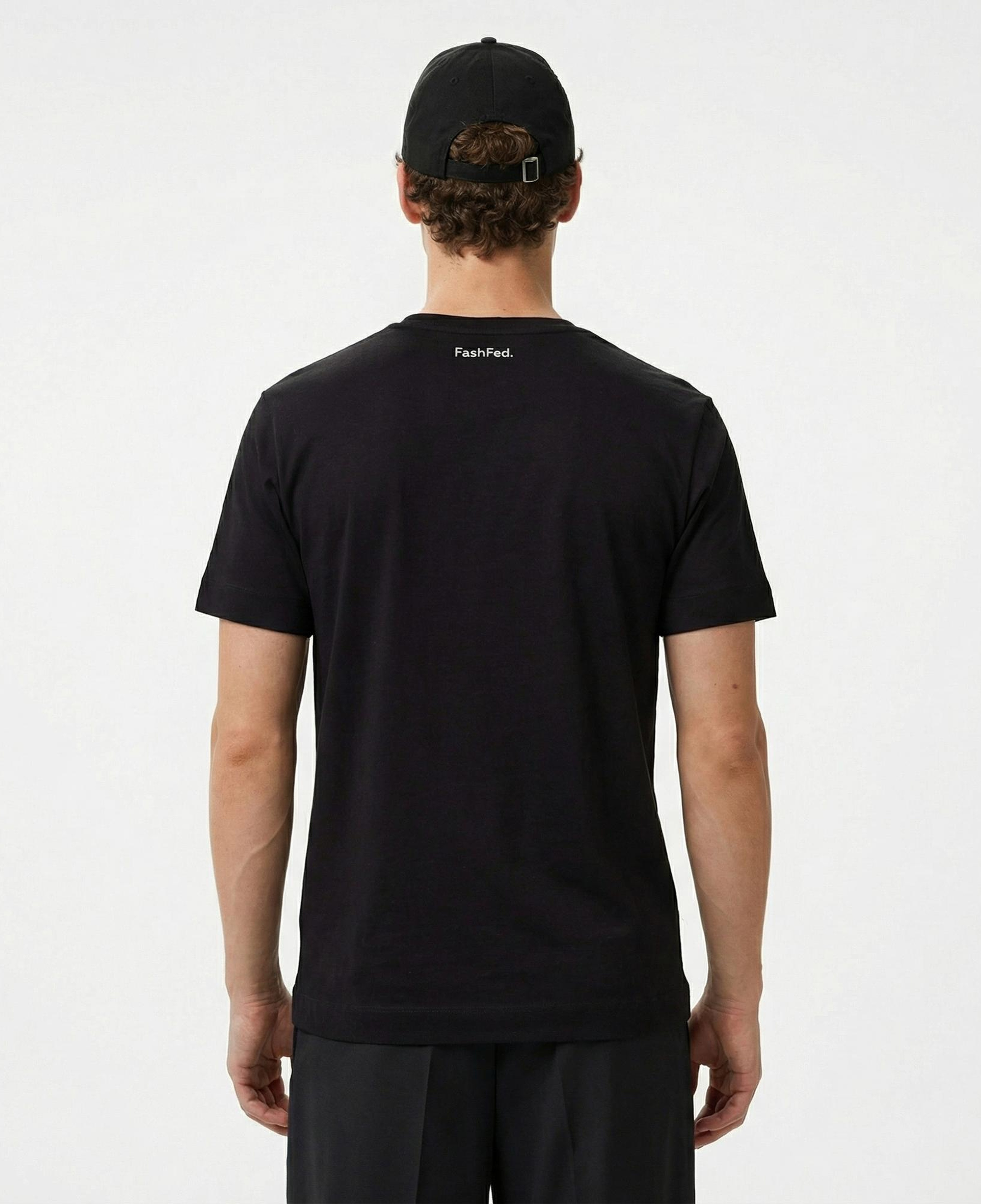 FashFed Unisex Siyah T-Shirt