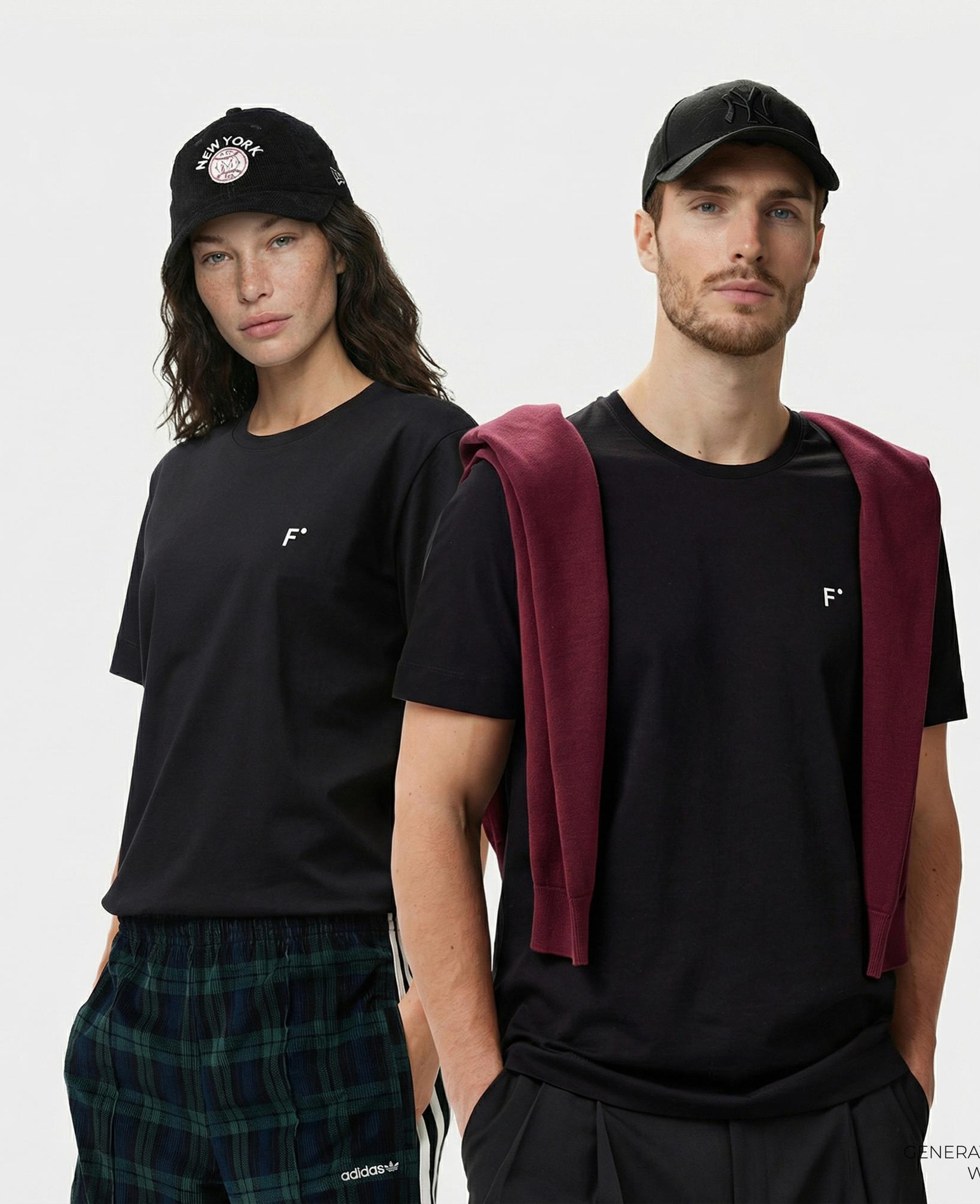 FashFed Unisex Siyah T-Shirt