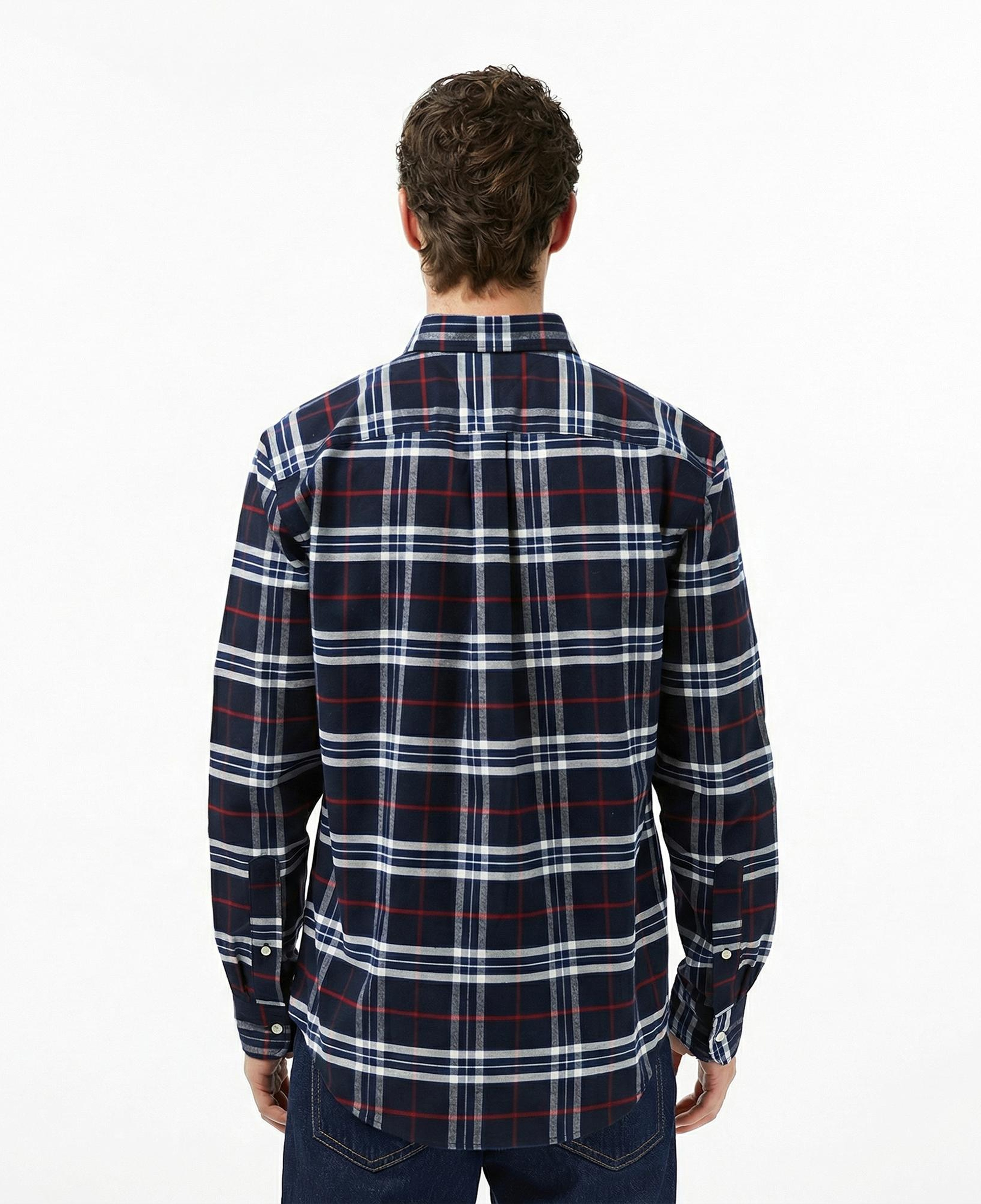 Tommy Hilfiger Brushed Oxford Erkek Mavi Gömlek