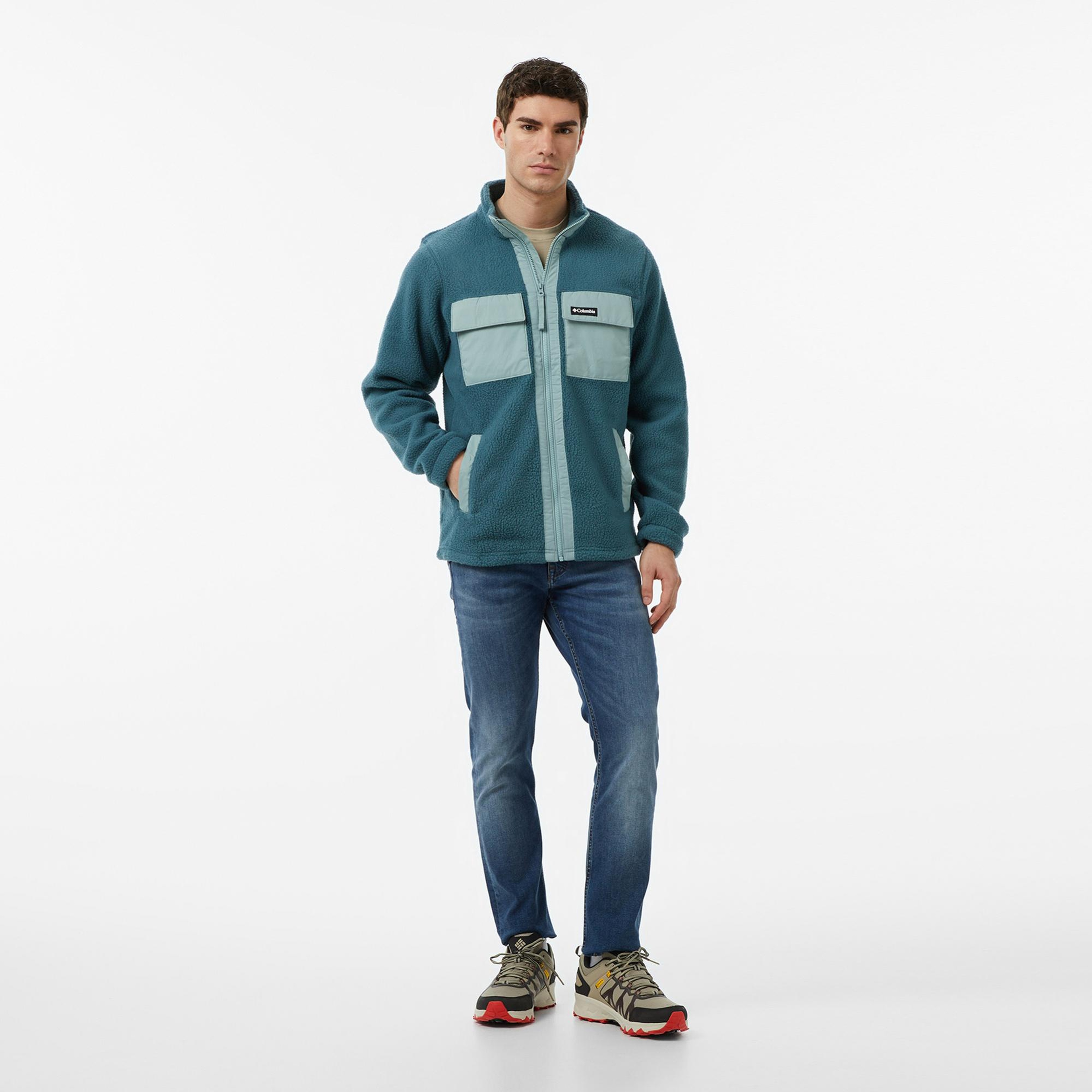Columbia Juniper Peak Full Zip Fleece Erkek Mavi Polar Ceket