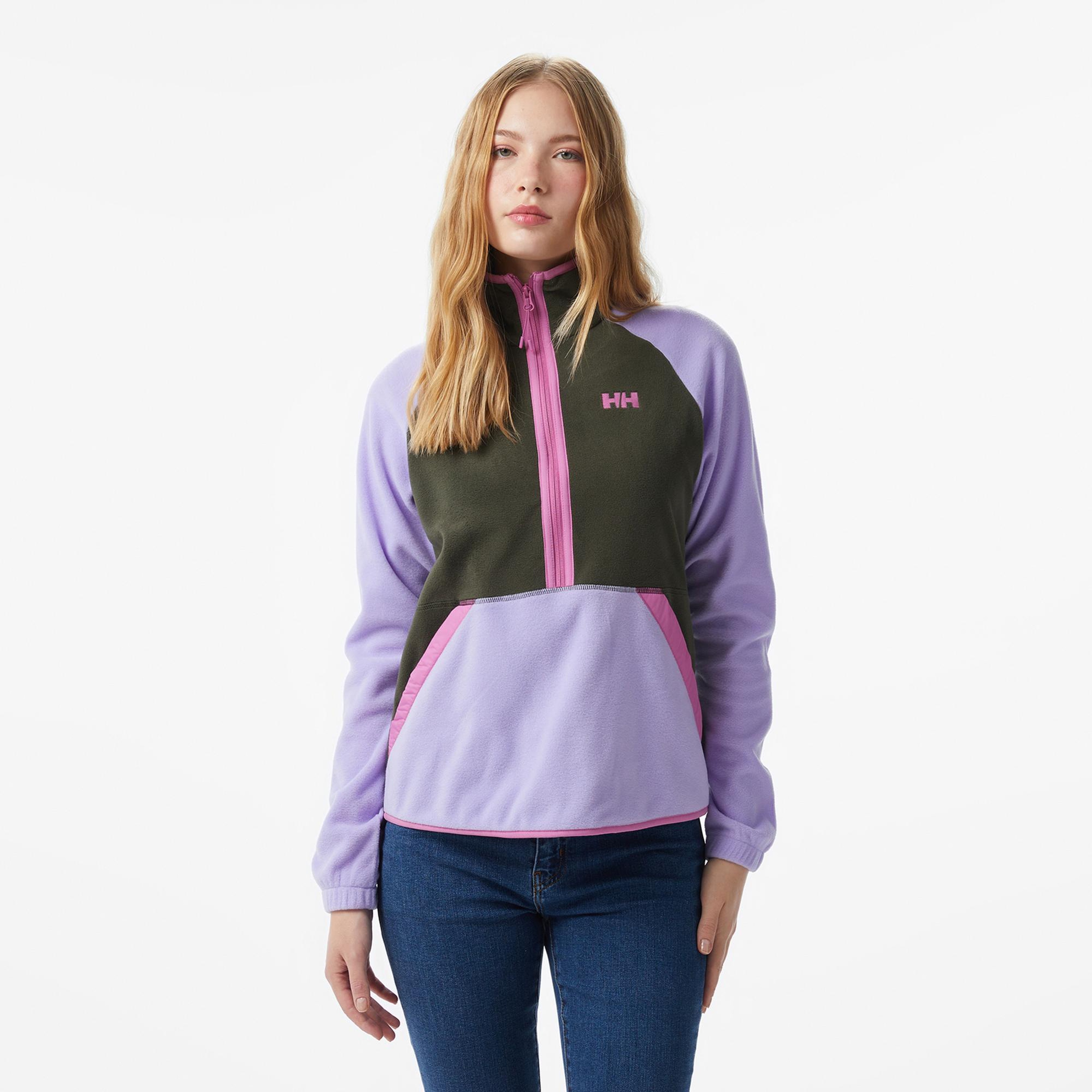 Helly Hansen W Rig 1/2 Zip Polar Kadın Mor Sweatshirt